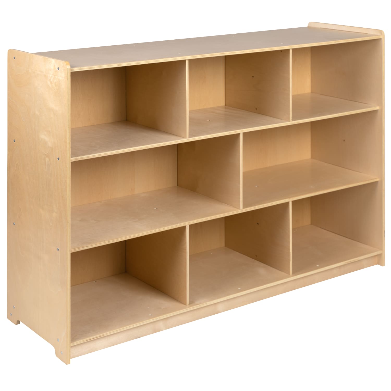 Flash Furniture Wooden School Classroom Storage Cabinet/Cubby, 36inH x 48inW x 15inD, Natural - Image 4