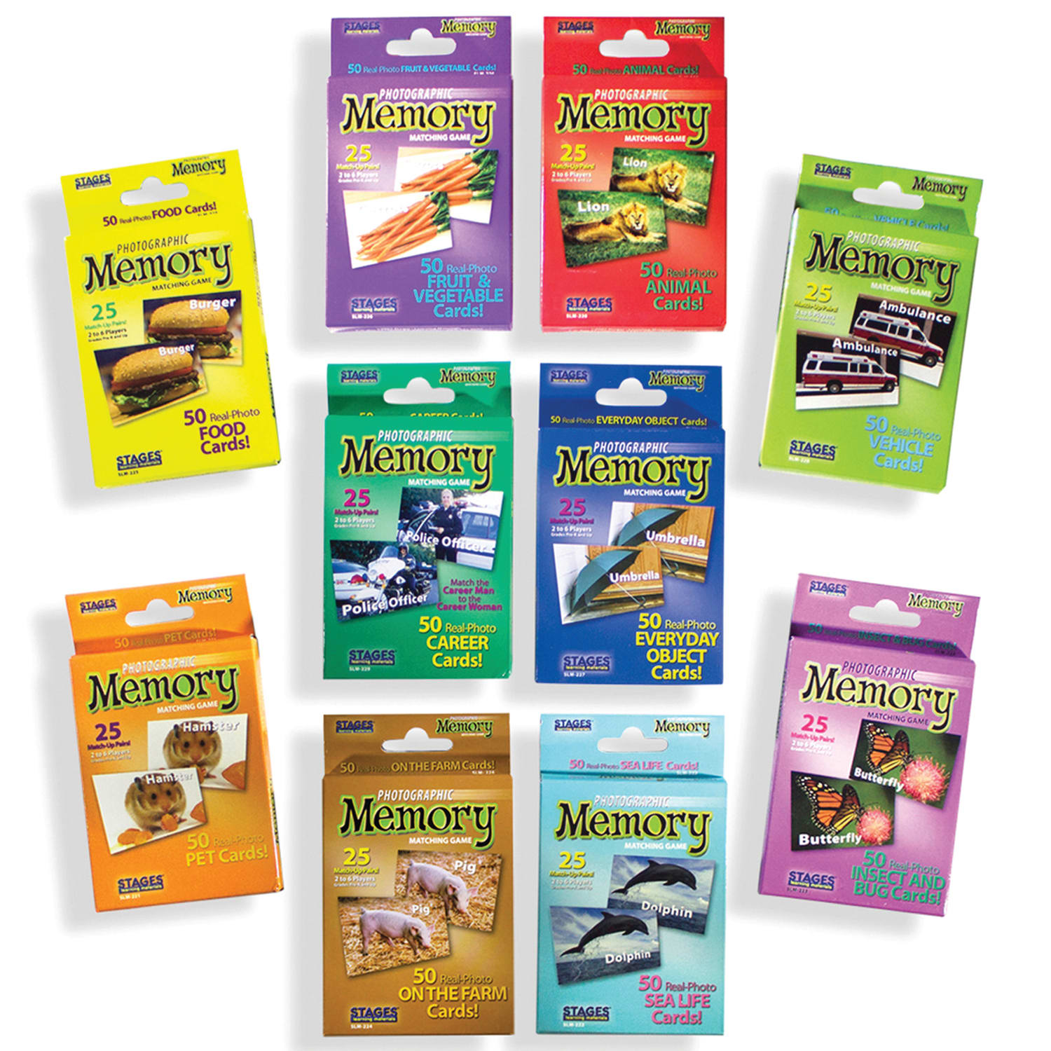 Stages Learning Materials Photographic Memory Matching Games, Set Of 10 Games - Image 3