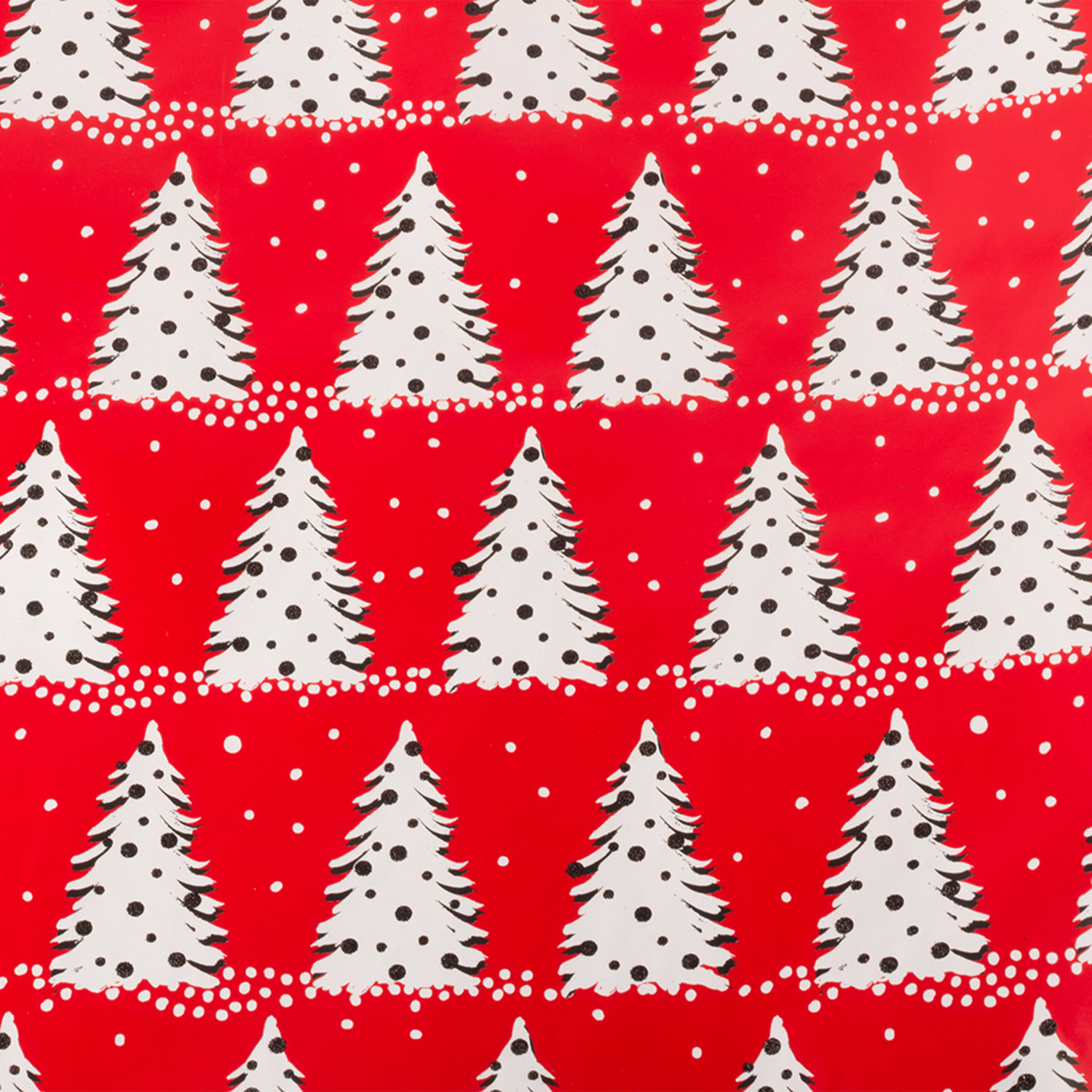 JAM Paper Christmas Wrapping Paper, 20 Sq Ft, Painted Christmas Trees - Image 4