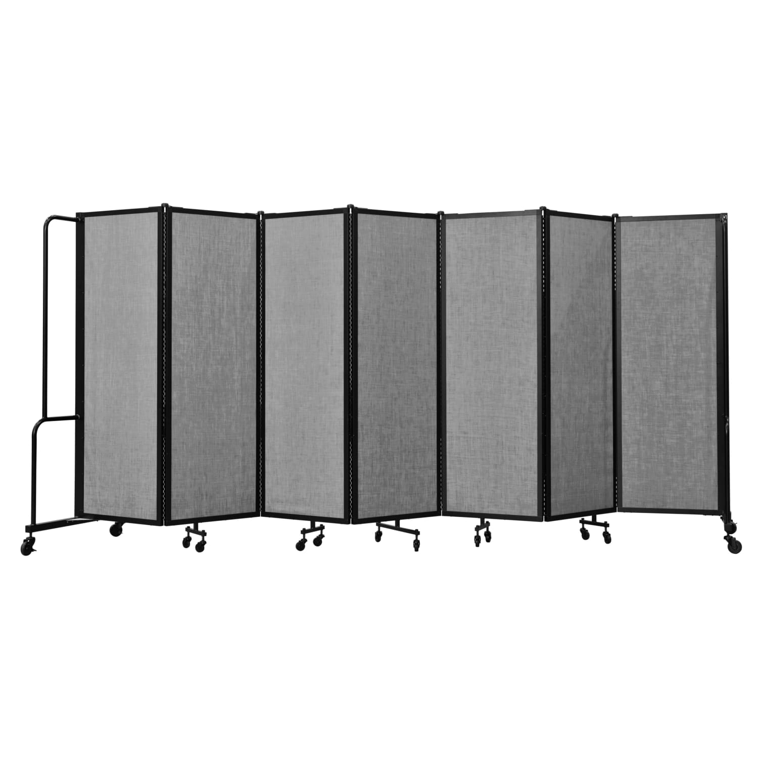 National Public Seating Room Divider, 7-Section, 72inH x 27inW x 164inD, Gray - Image 3