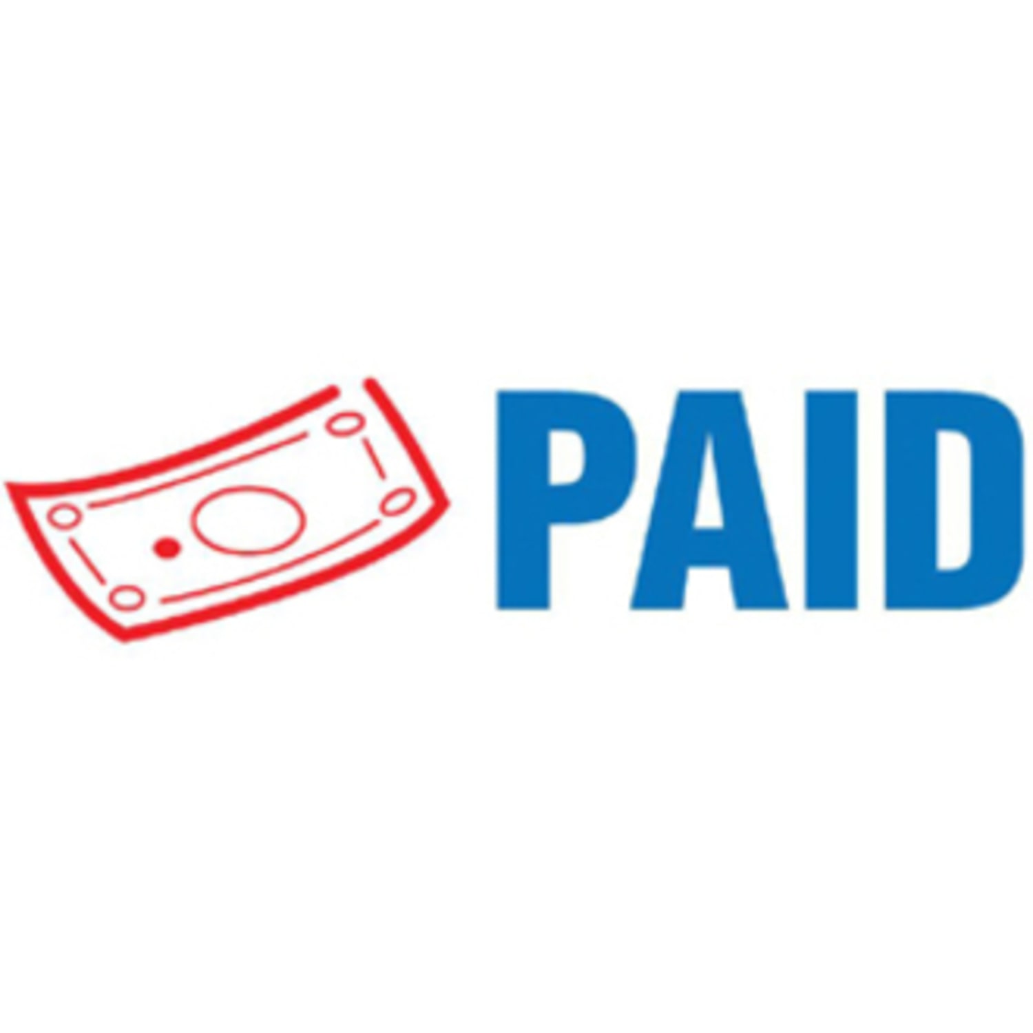 AccuStamp Pre-Ink Message Stamp, "Paid", Blue/Red - Image 5