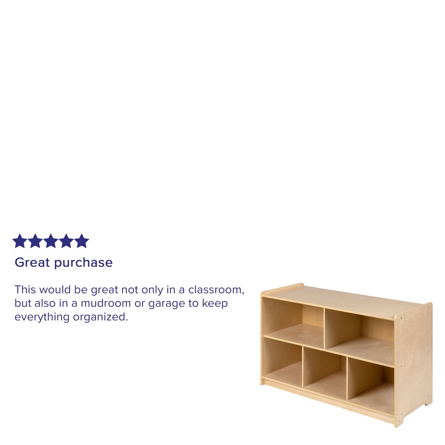 Flash Furniture Wooden School Classroom Storage Cabinet/Cubby, 24inH x 36inW x 15inD, Natural - Image 6