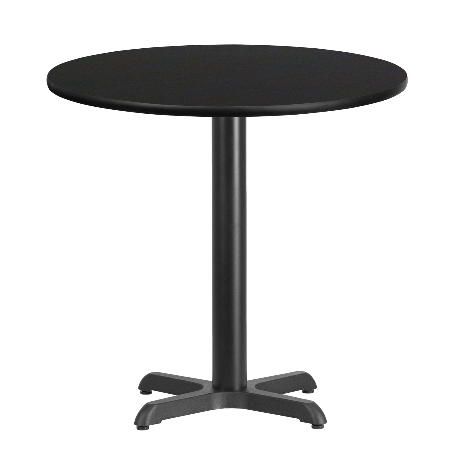 Flash Furniture Round Laminate Table Top With Table Height Base, 31-3/16inH x 30inW x 30inD, Black - Image 3