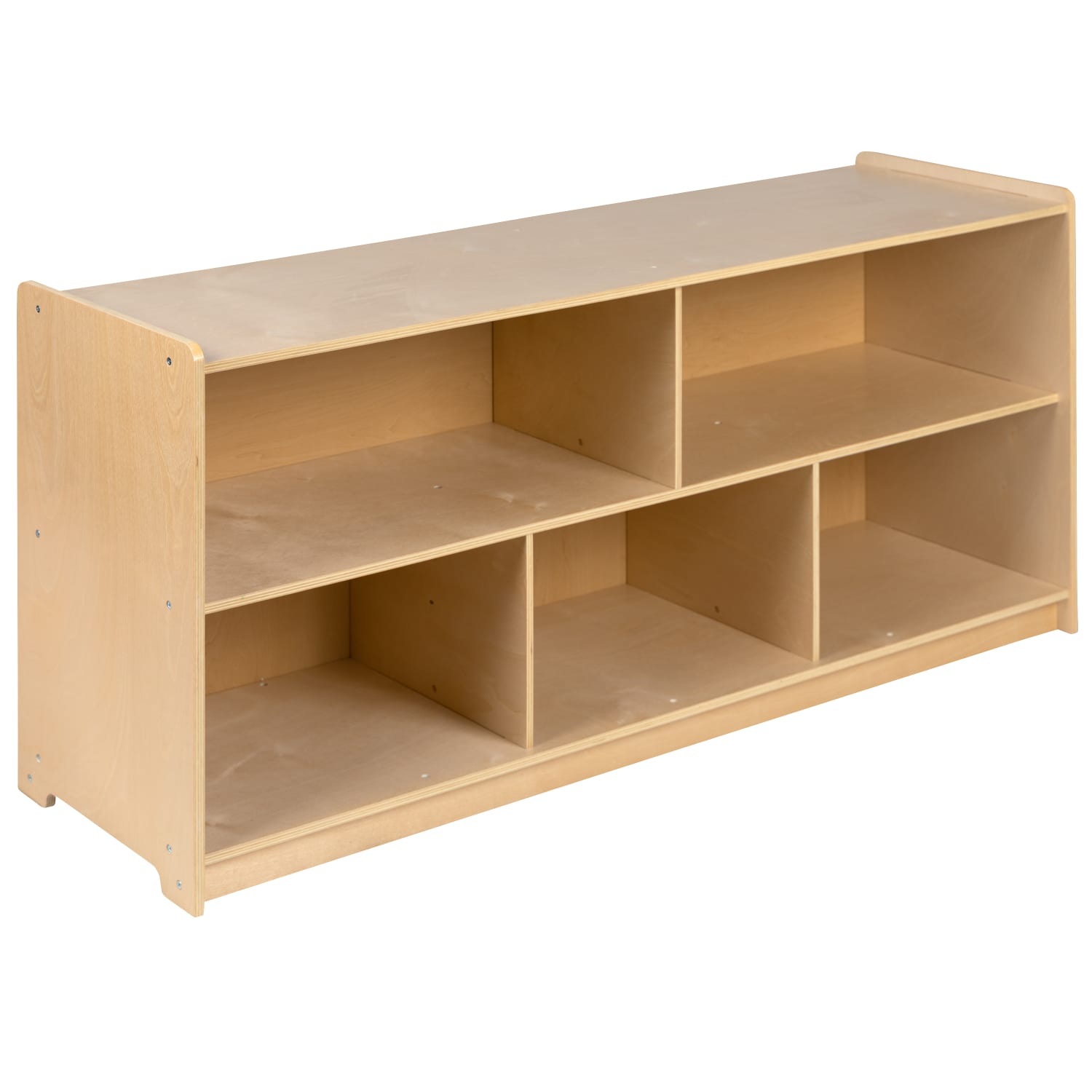 Flash Furniture Wooden School Classroom Storage Cabinet/Cubby, 24inH x 48inW x 15inD, Natural - Image 4