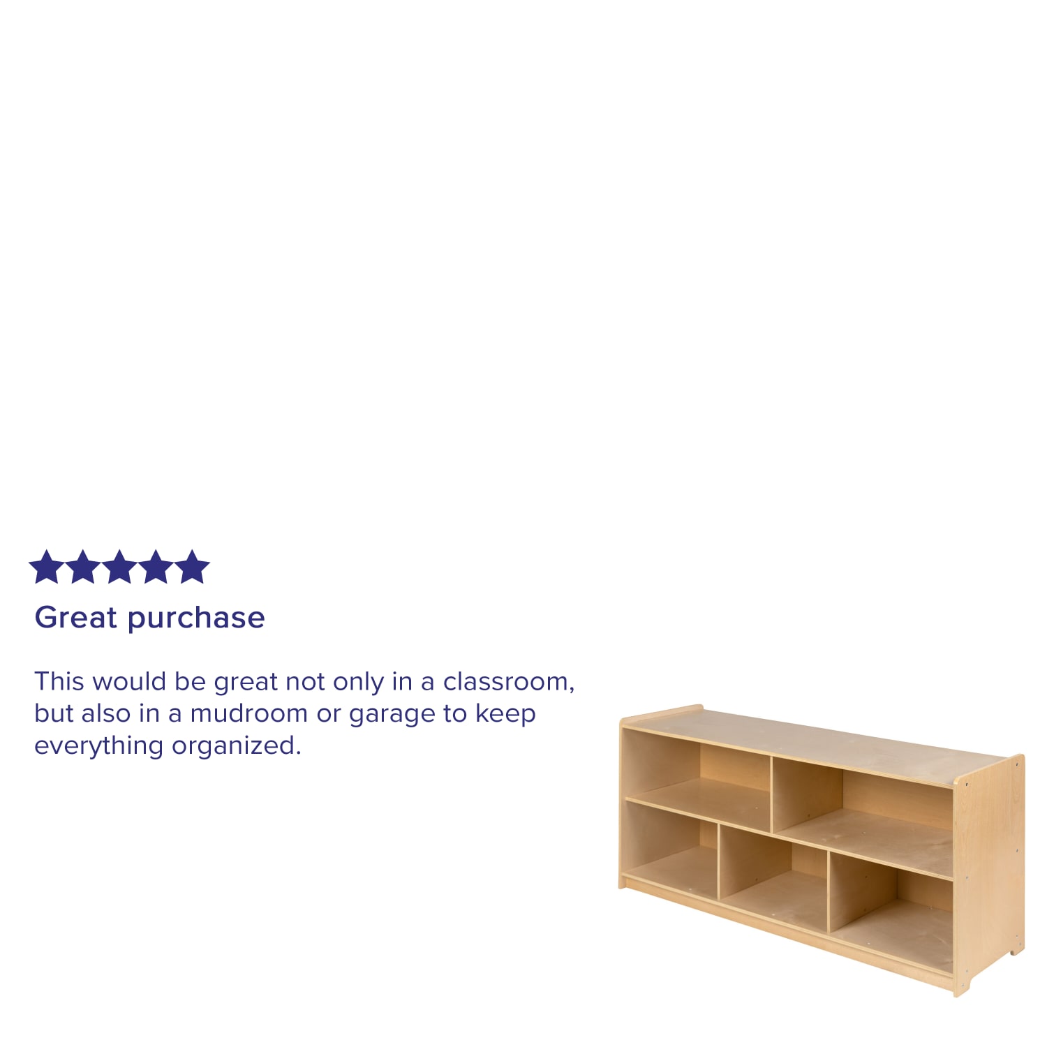 Flash Furniture Wooden School Classroom Storage Cabinet/Cubby, 24inH x 48inW x 15inD, Natural - Image 6