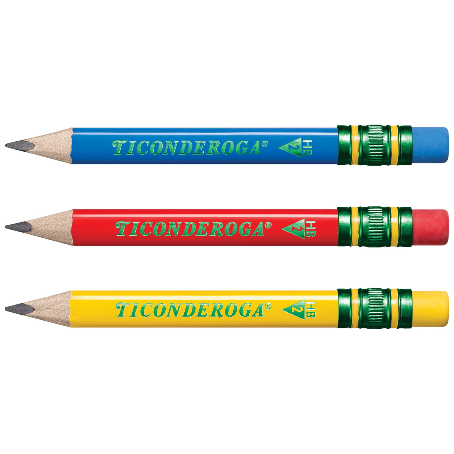 Ticonderoga My First Short Wooden Pencils, #2 HB/Soft, Primary Colors, 12 Pencils Per Pack, Set Of 2 Packs - Image 5