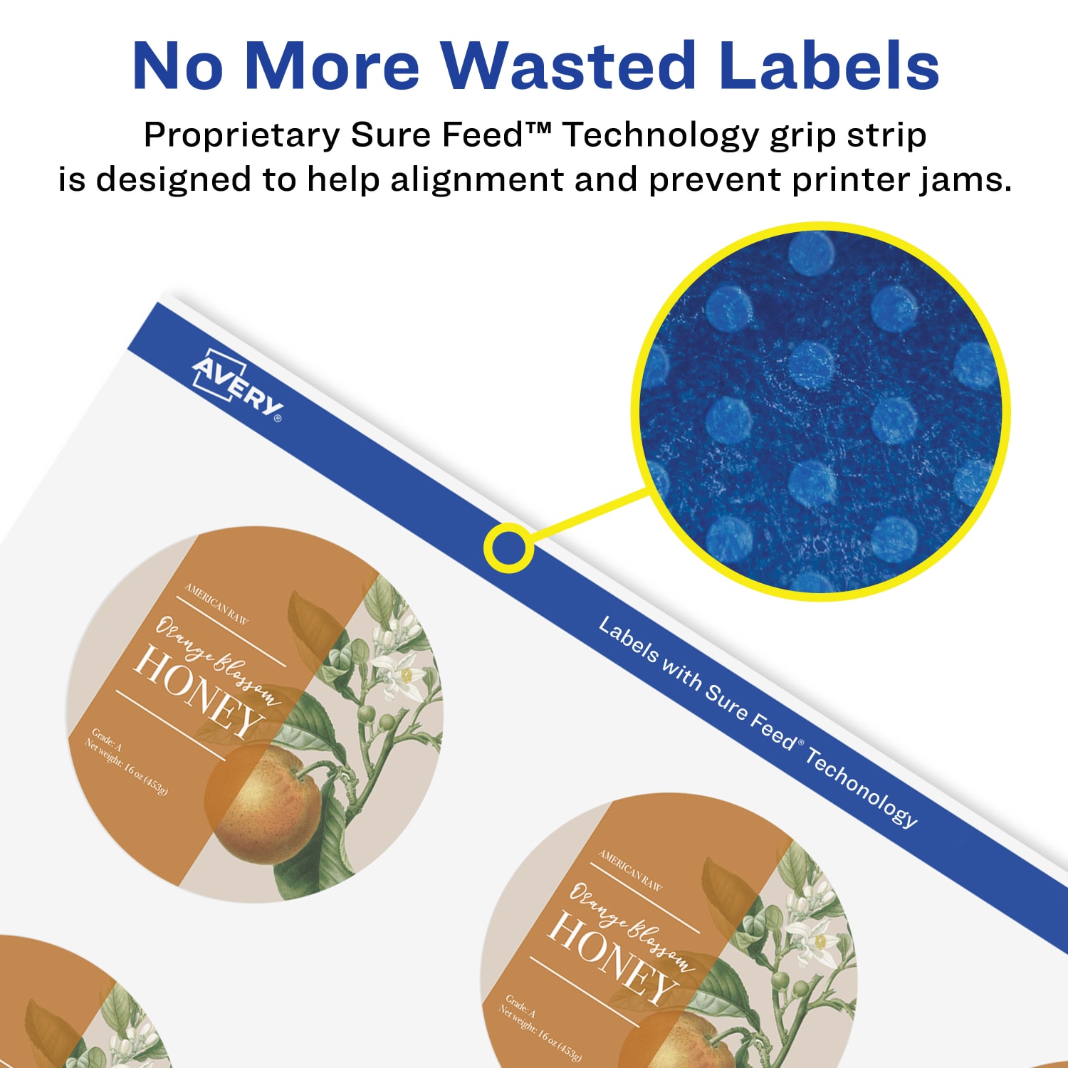 Avery Waterproof Permanent Labels With Sure Feed, 94512-WMF25, Round, 2-3/4in Diameter, White, Pack Of 150 - Image 5