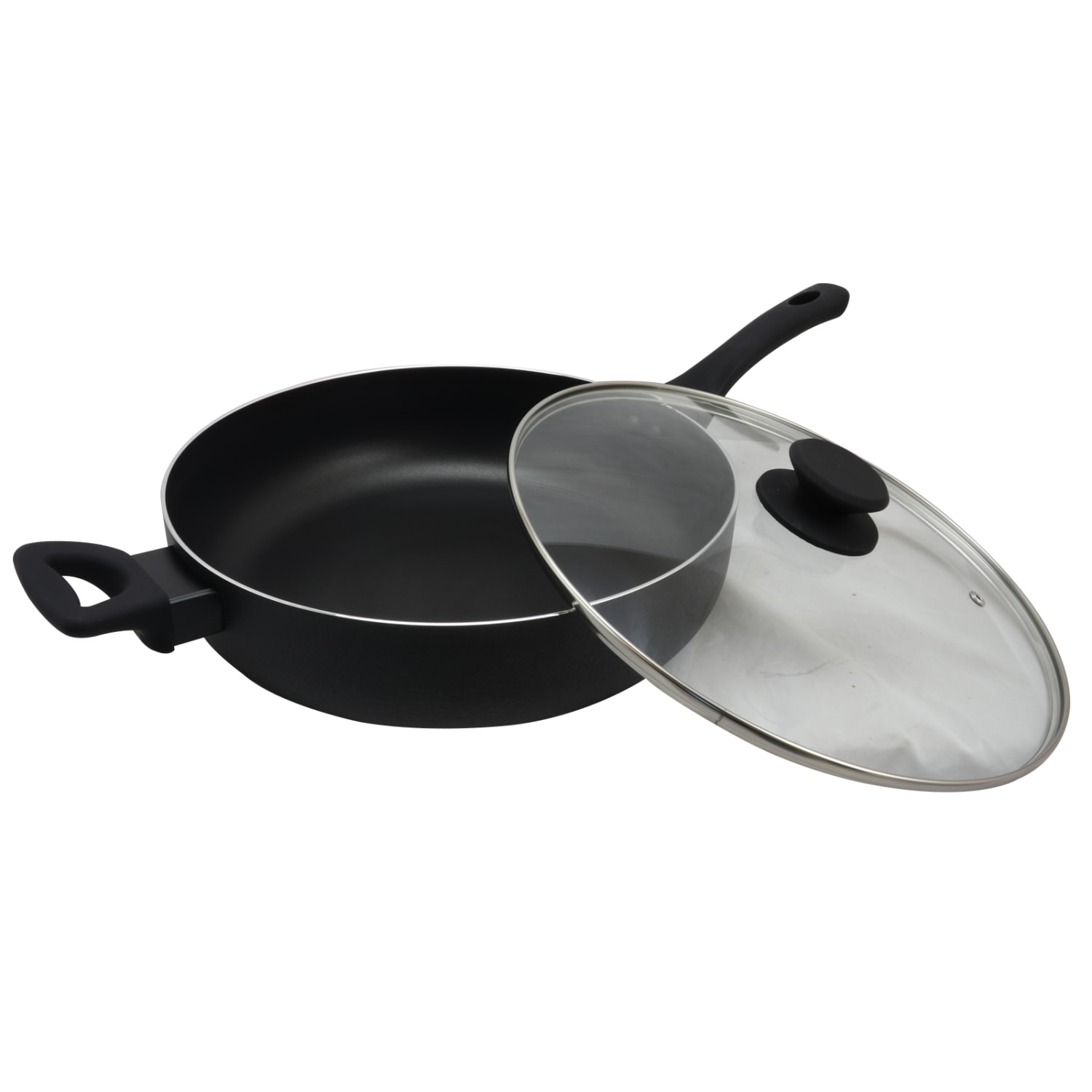 Oster Ashford 5-Quart Aluminum Saute Pan, Black - Image 4