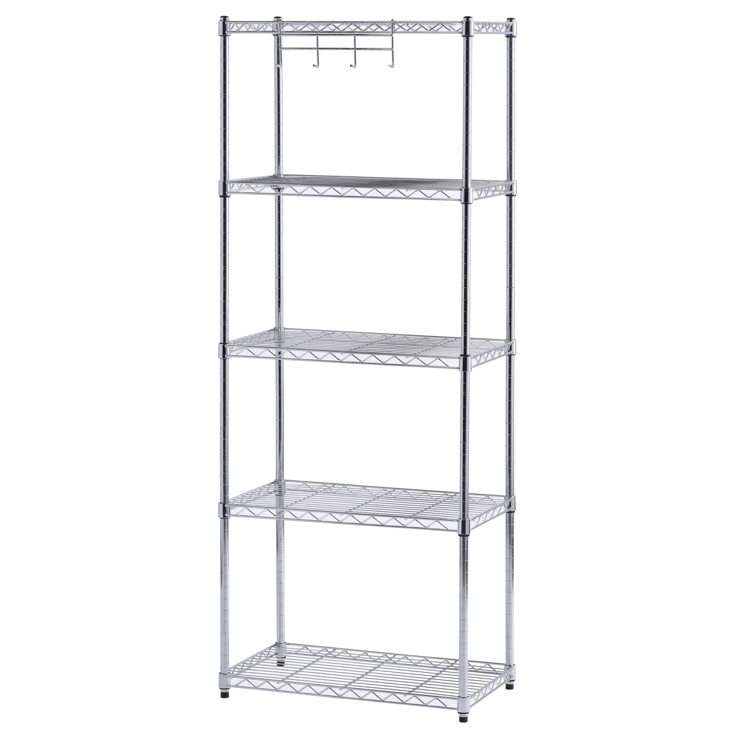 Edsal Muscle Rack Adjustable Wire Shelving, 5-Tier, 59inH x 24inW x 14inD, Chrome - Image 3