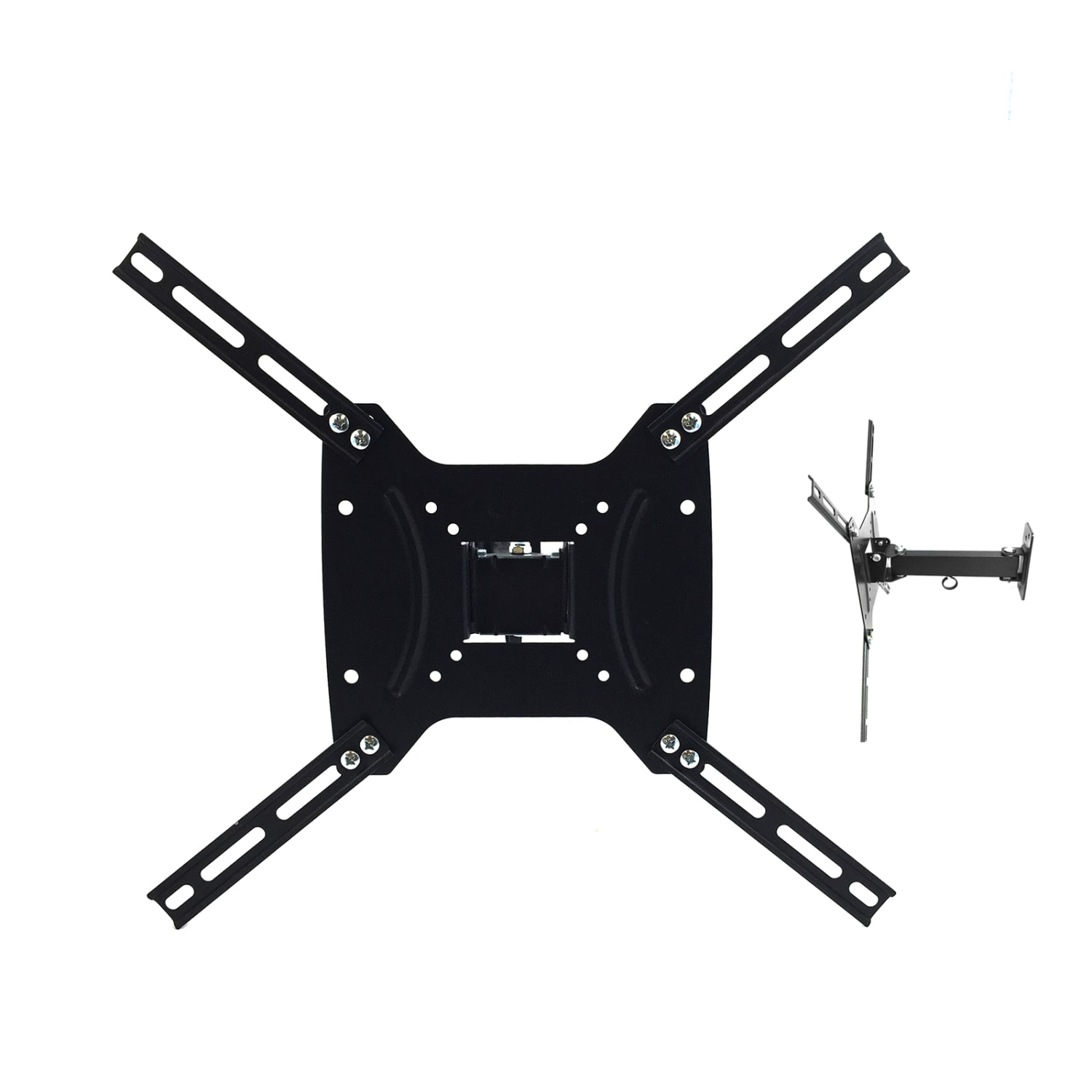 MegaMounts Full Motion Wall Mount For 17 - 55in TVs, 9inH x 12inW x 2.5inD, Black - Image 3