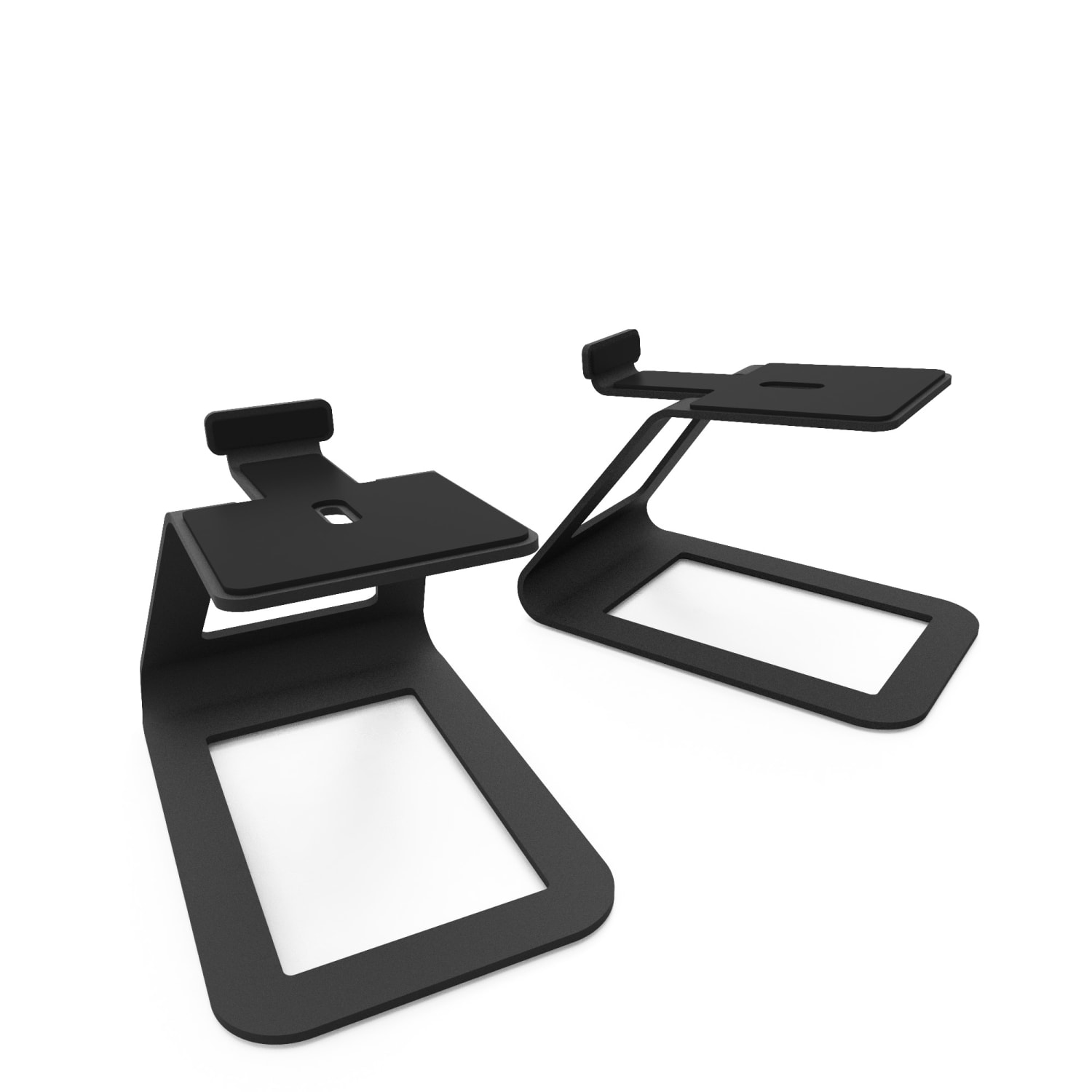 Kanto Desktop Speaker Stands SE4 - 9 lb Load Capacity - 5.60in Height - Desktop - Silicone, Steel - Black - Image 3