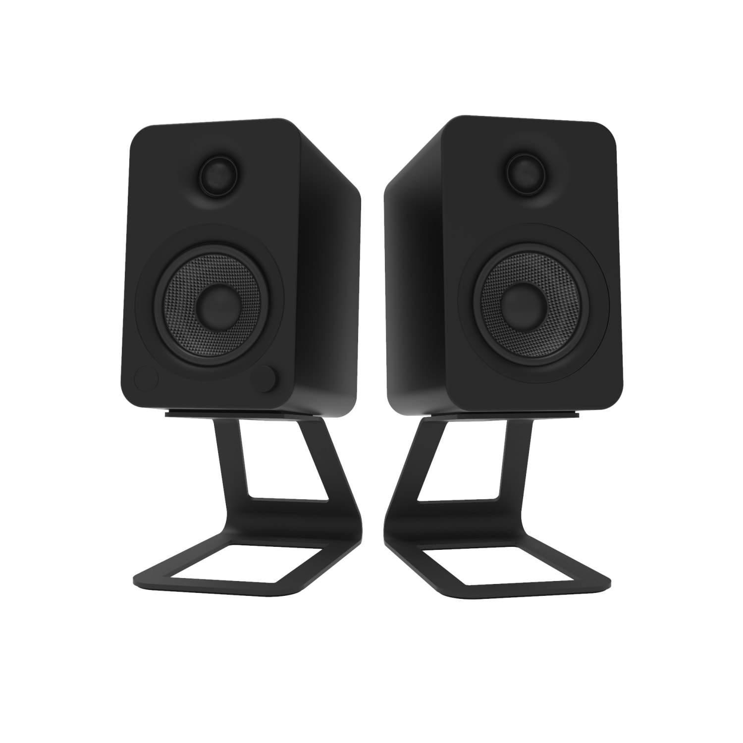 Kanto Desktop Speaker Stands SE4 - 9 lb Load Capacity - 5.60in Height - Desktop - Silicone, Steel - Black - Image 5