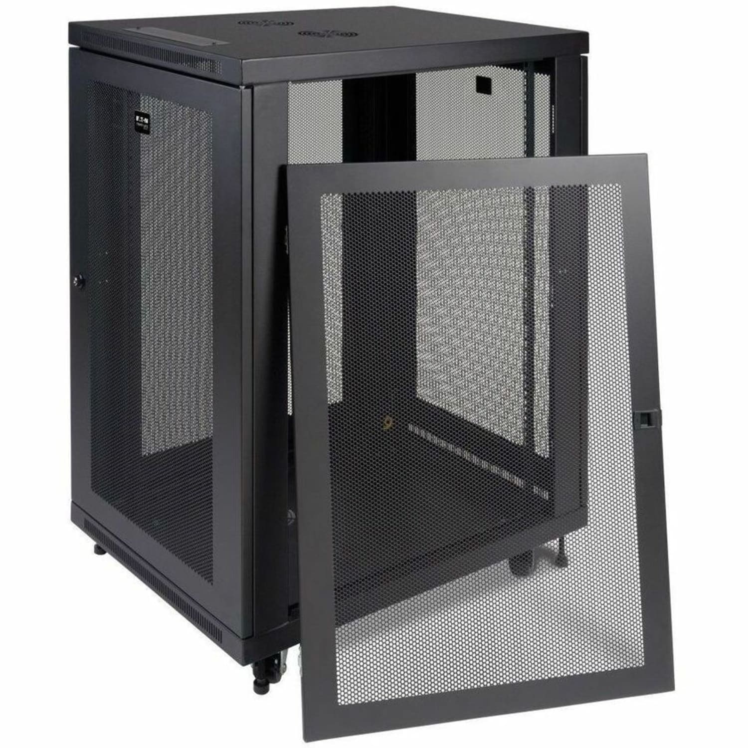 Eaton Tripp Lite Series 18U Rack Enclosure Server Cabinet 33in Deep w/ Doors & Sides - Rack cabinet - black - 18U - 19in - Image 4