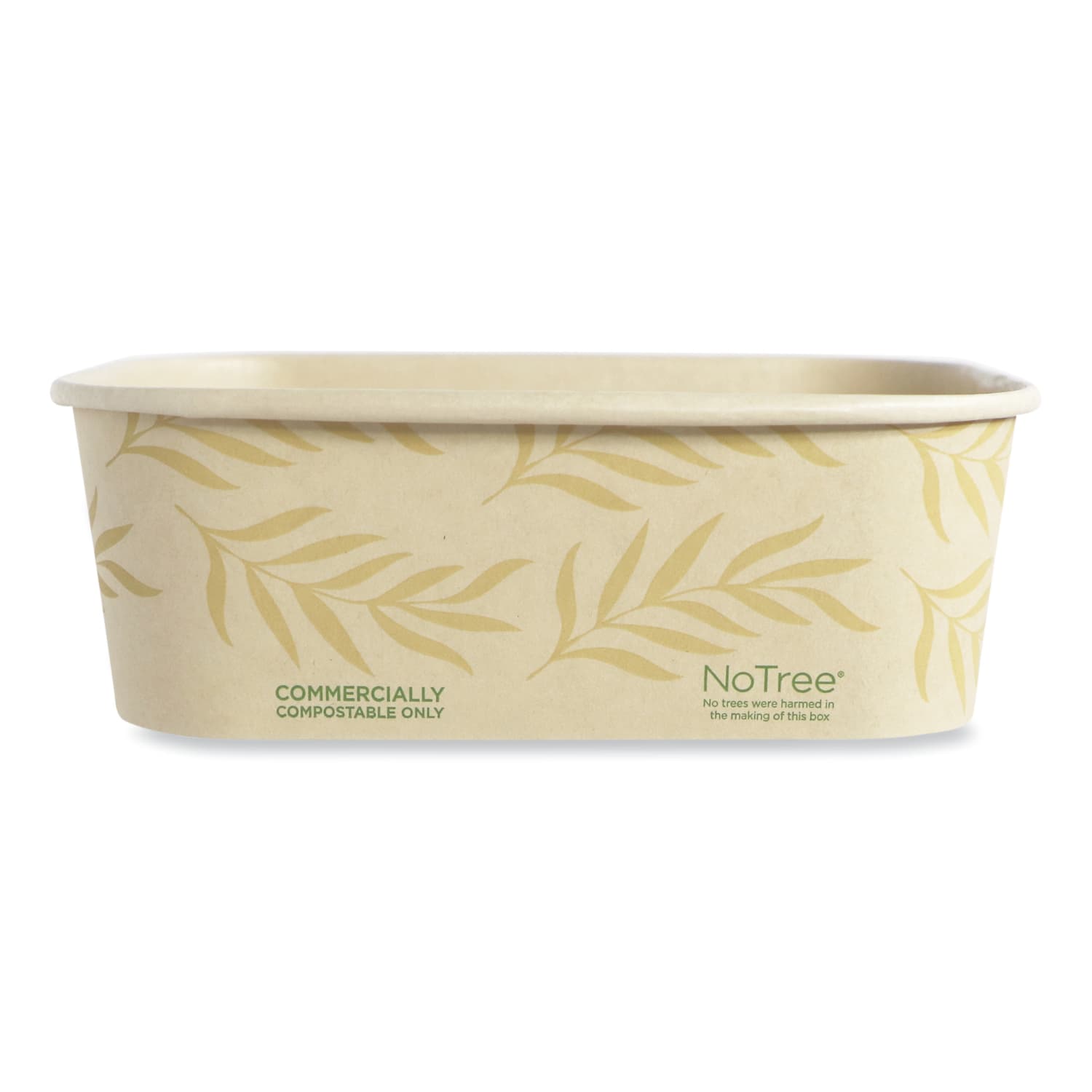 World Centric NoTree Rectangular Takeout Containers, 24 Oz, Natural, Carton Of 300 Containers