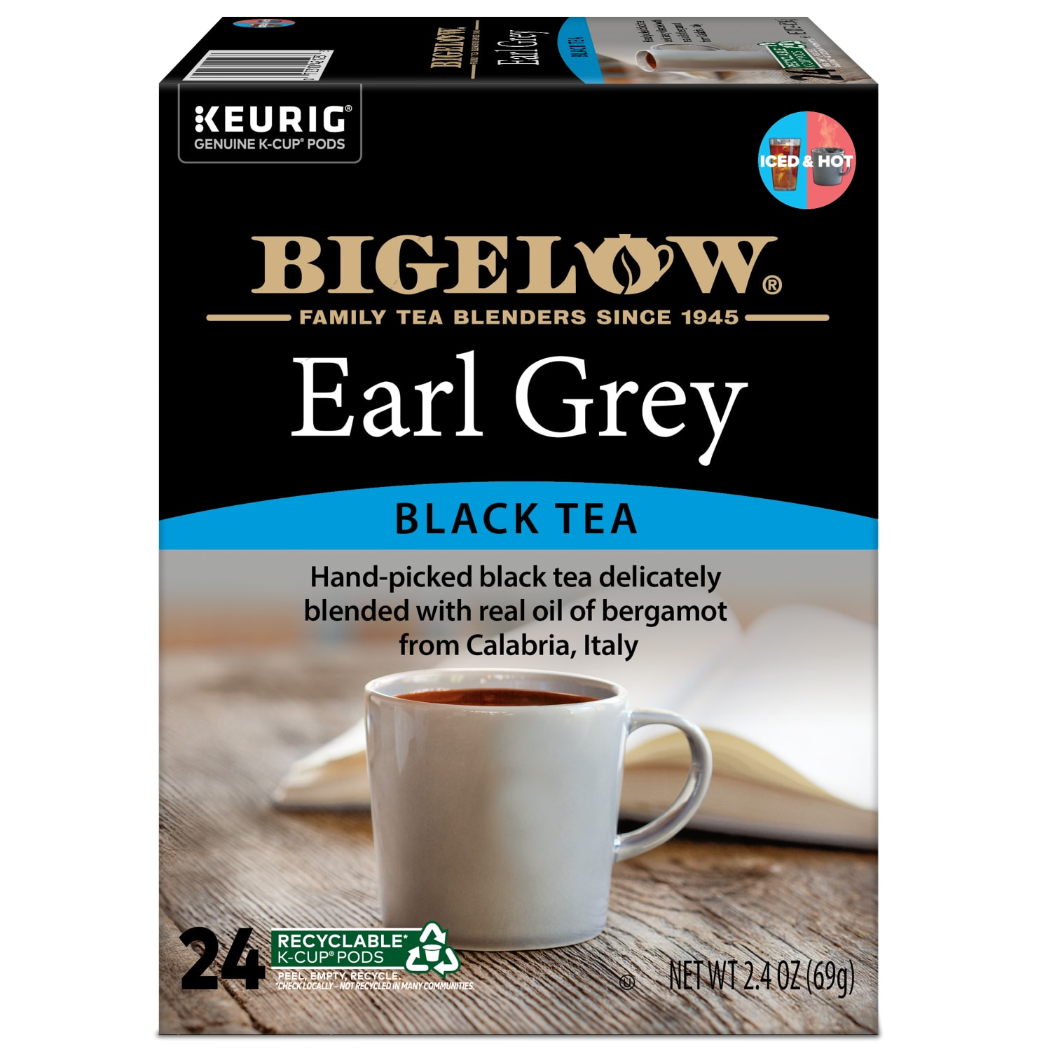 Bigelow Earl Grey Tea Keurig Single Serve K-Cup Pods, 24 Pods Per Pack, Case Of 4 Packs - Image 4