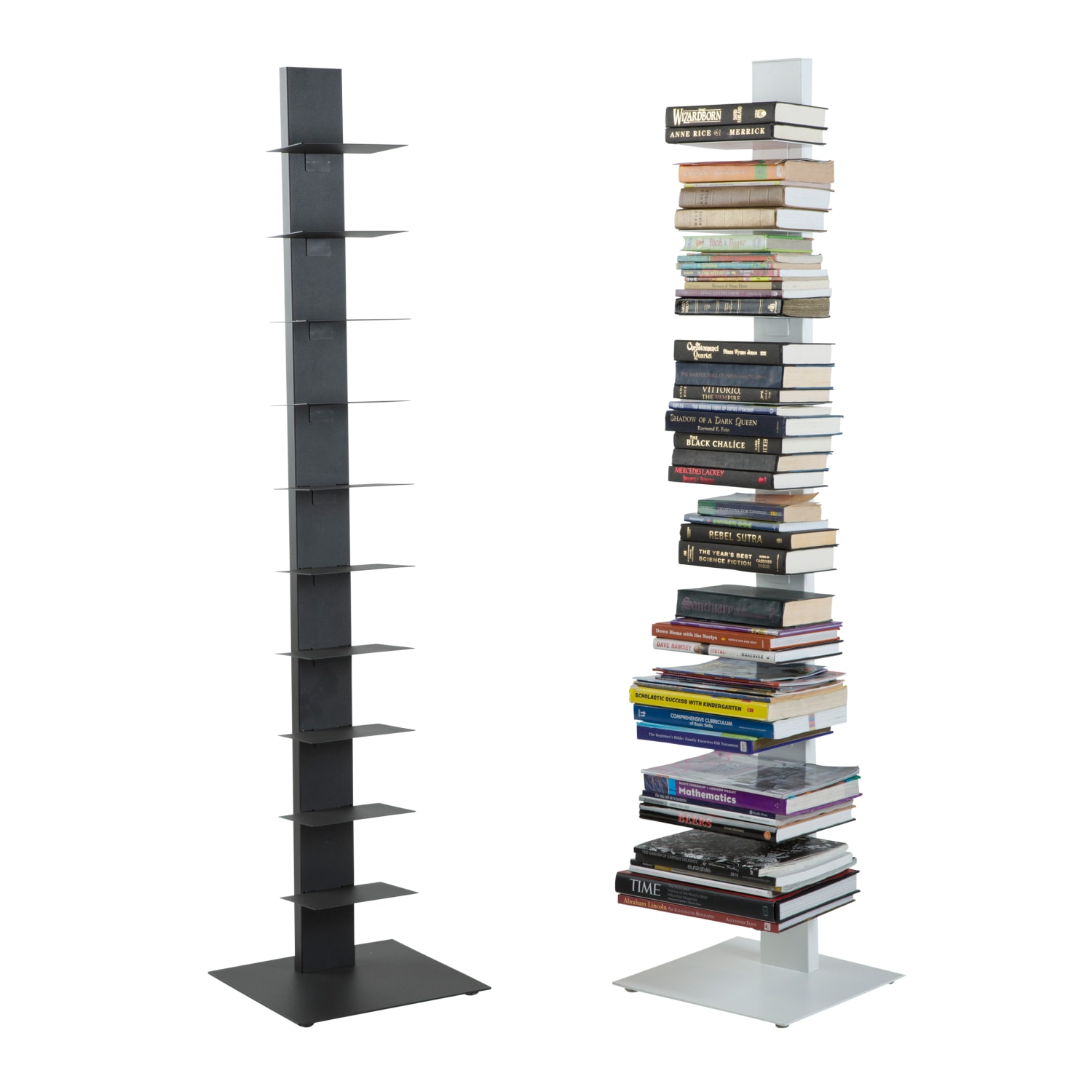 Eurostyle Sapiens 60inH 10-Shelf Bookcase, Anthracite - Image 5