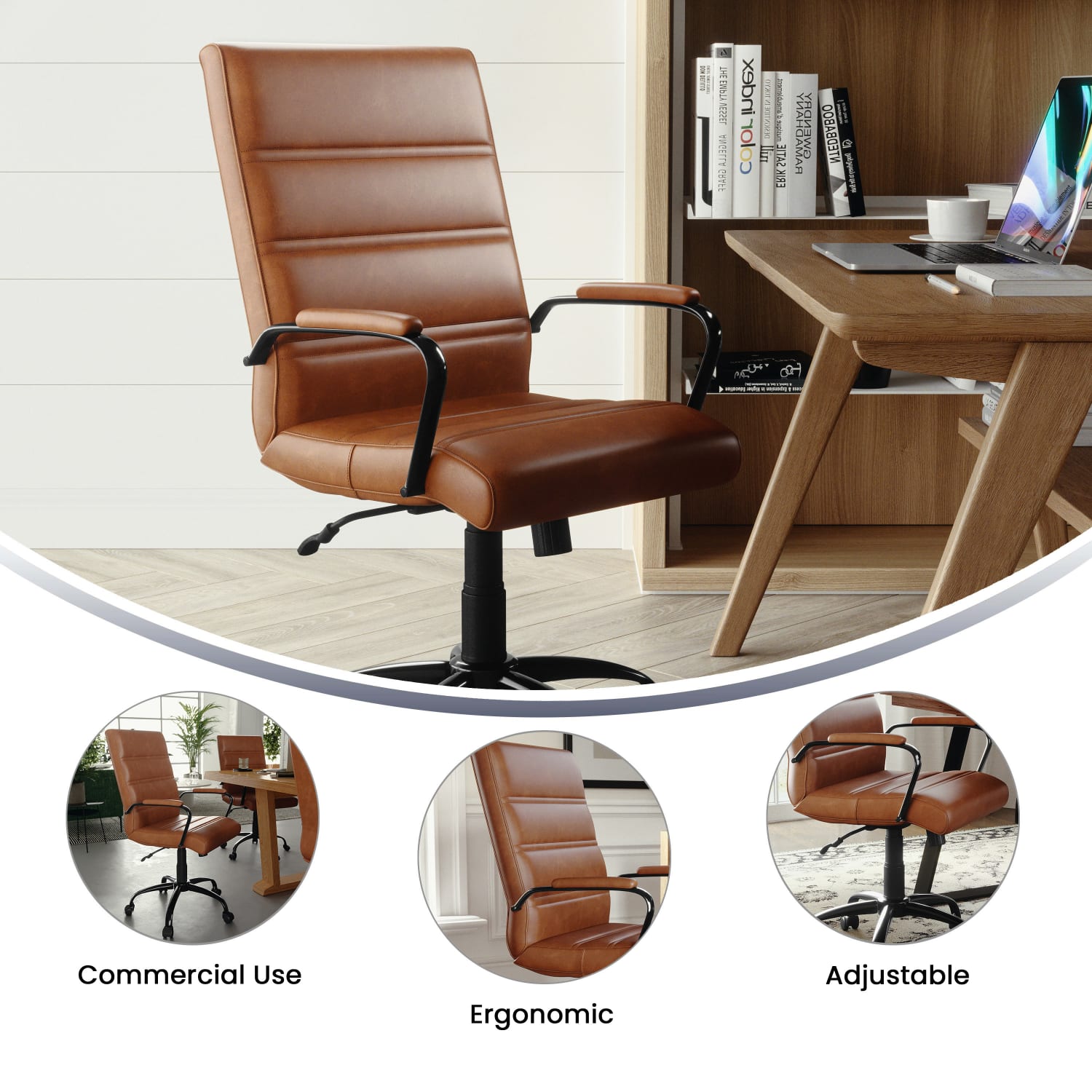 Flash Furniture LeatherSoft Faux Leather MidBack Office Chair BrownBlackChrome PopularChairscom Flash Furniture LeatherSoft Faux Leather Mid Back Office Chair BrownBlackChrome PopularChairscom