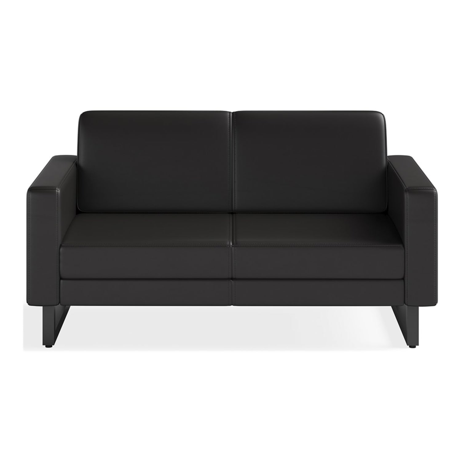 Safco Mirella Lounge Settee, Black/Silver - Image 3