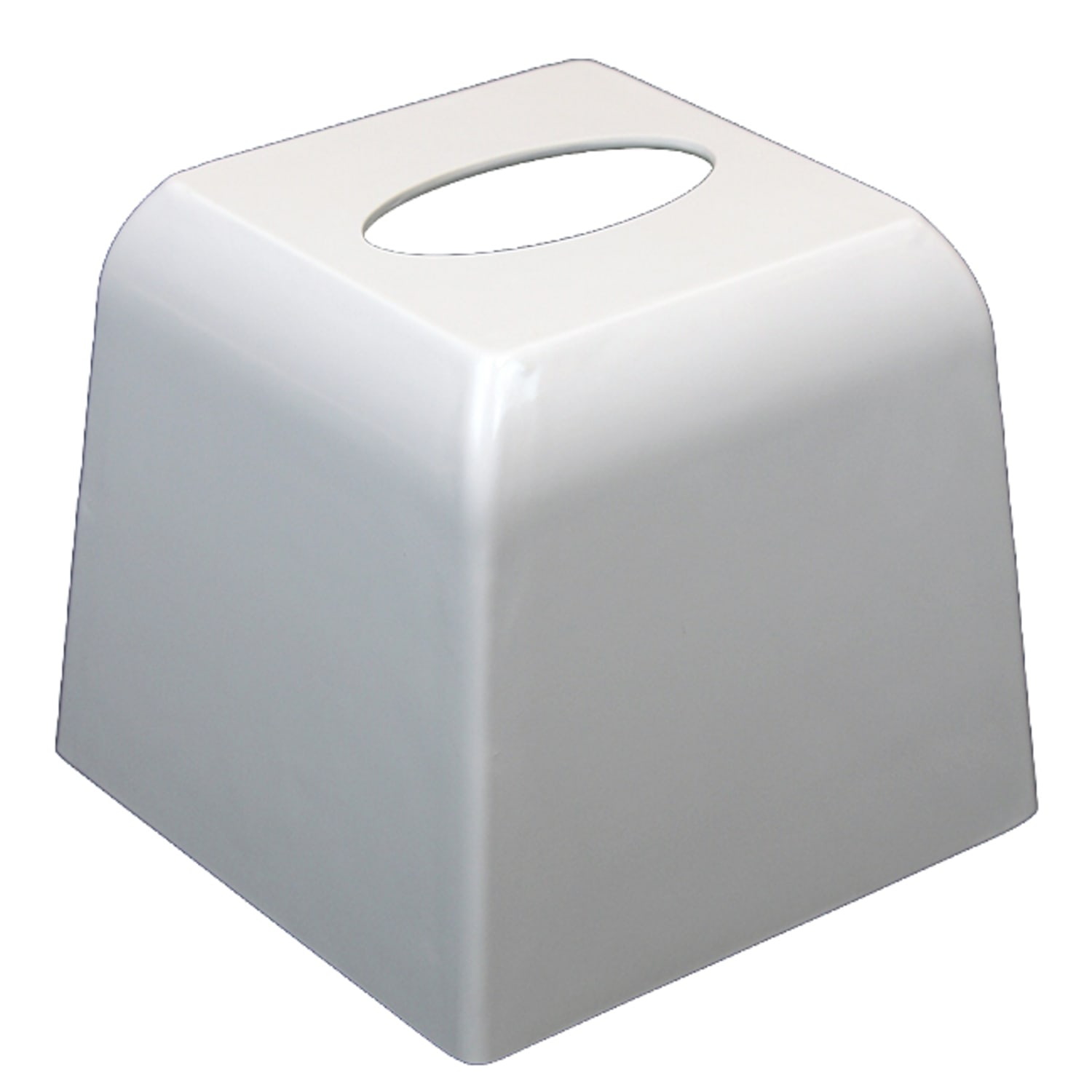 Hospitality Source Del Mar Bathroom Set Tissue Covers, 6-1/4in x 6-1/4in x 6in, White, Pack Of 12 Covers