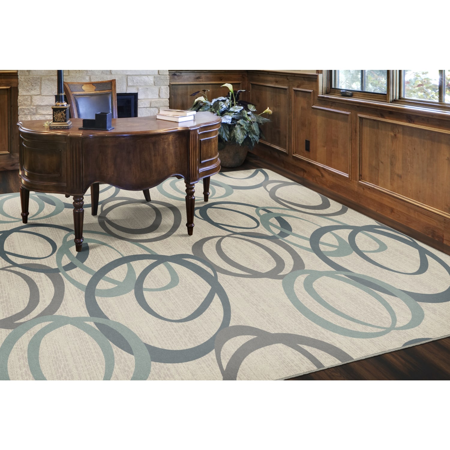 Flagship Carpets Duo Rectangular Rug, 8-1/3ft x 12ft, Blue - Image 6