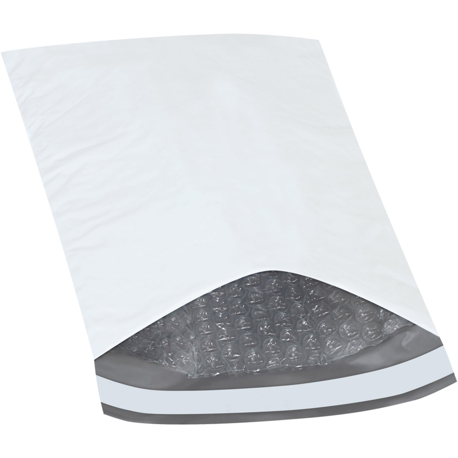 Partners Brand Bubble-Lined Poly Mailers, 6 1/2in x 10in, White, Box Of 250