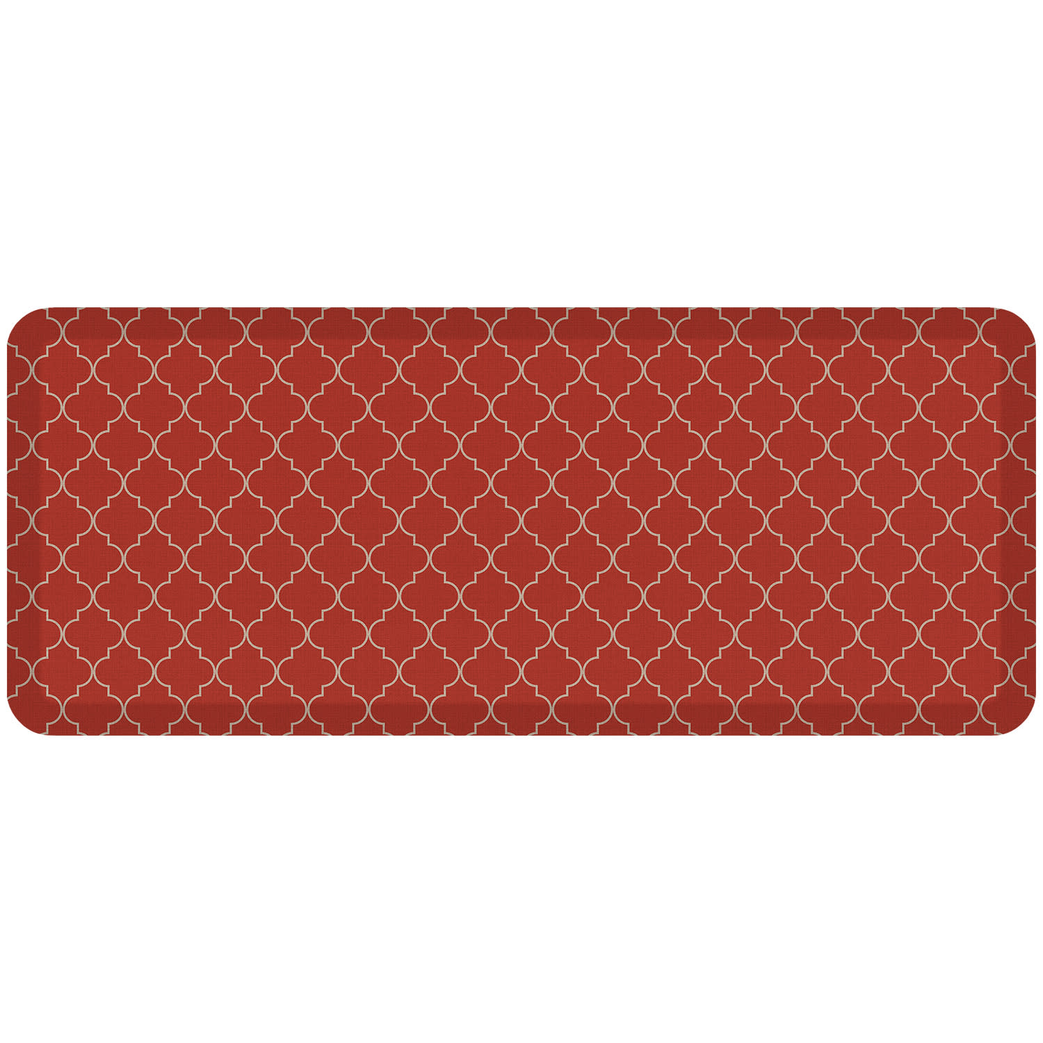GelPro Designer Comfort Polyurethane Anti-Fatigue Mat For Hard Floors, 20in x 48in, Trellis Red