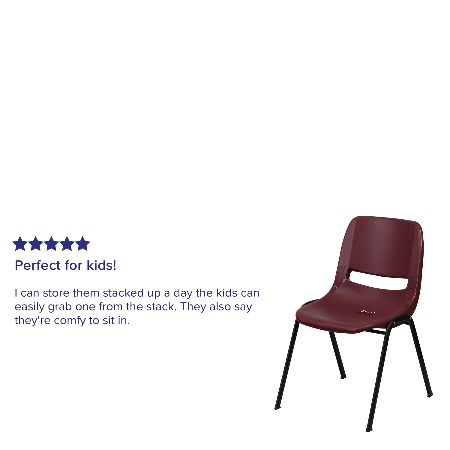 Flash Furniture HERCULES Series Ergonomic Shell Stack Chair BurgundyBlack PopularChairscom