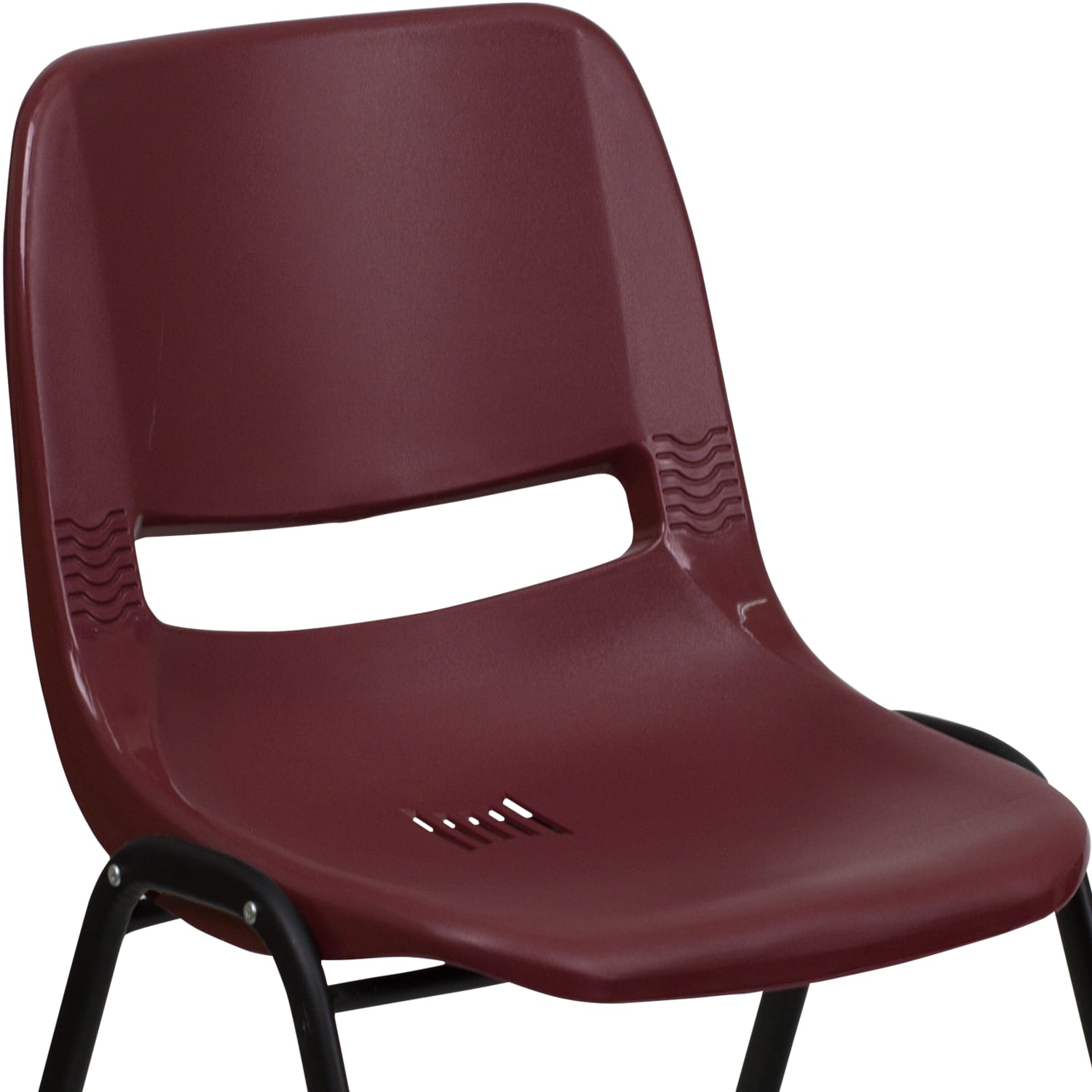 Flash Furniture HERCULES Series Ergonomic Shell Stack Chair BurgundyBlack PopularChairscom