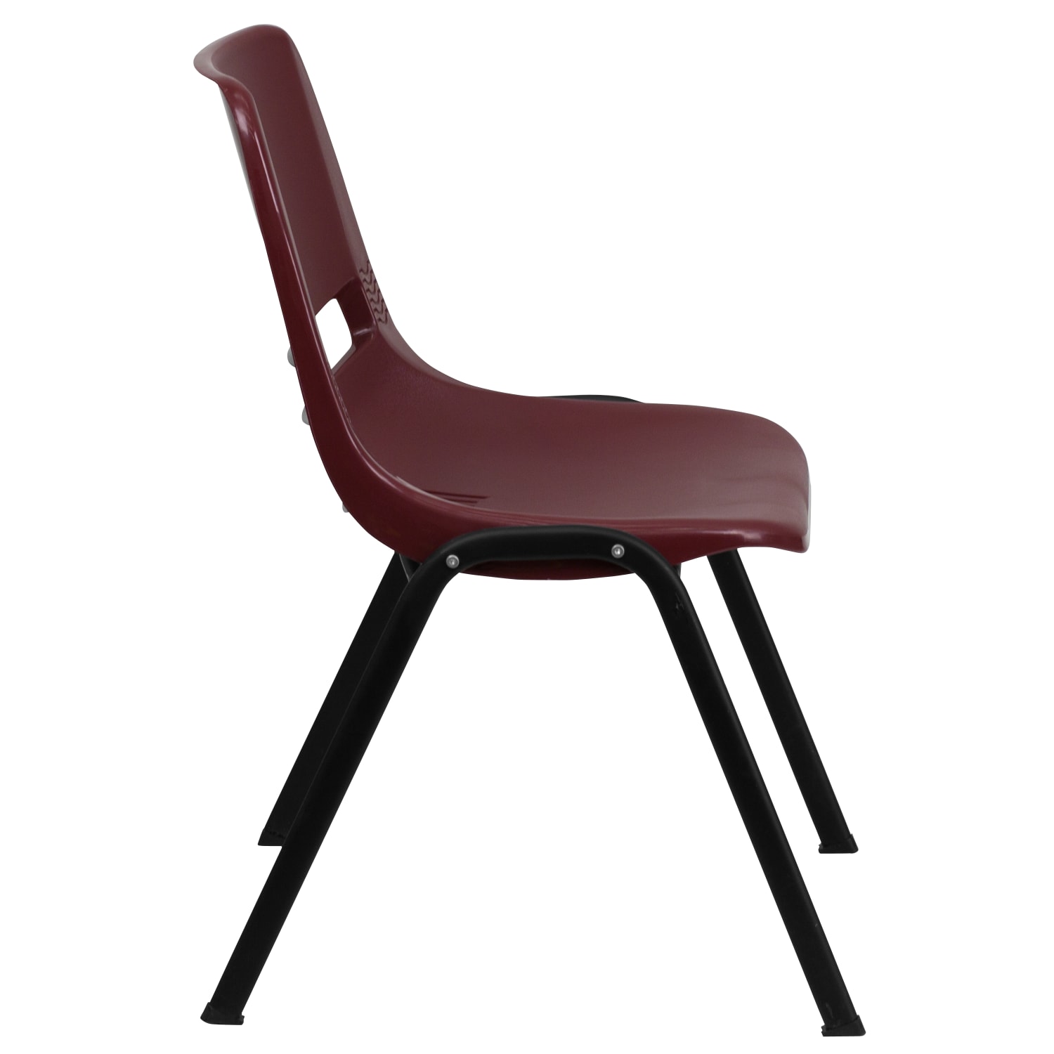 Flash Furniture HERCULES Series Ergonomic Shell Stack Chair BurgundyBlack PopularChairscom