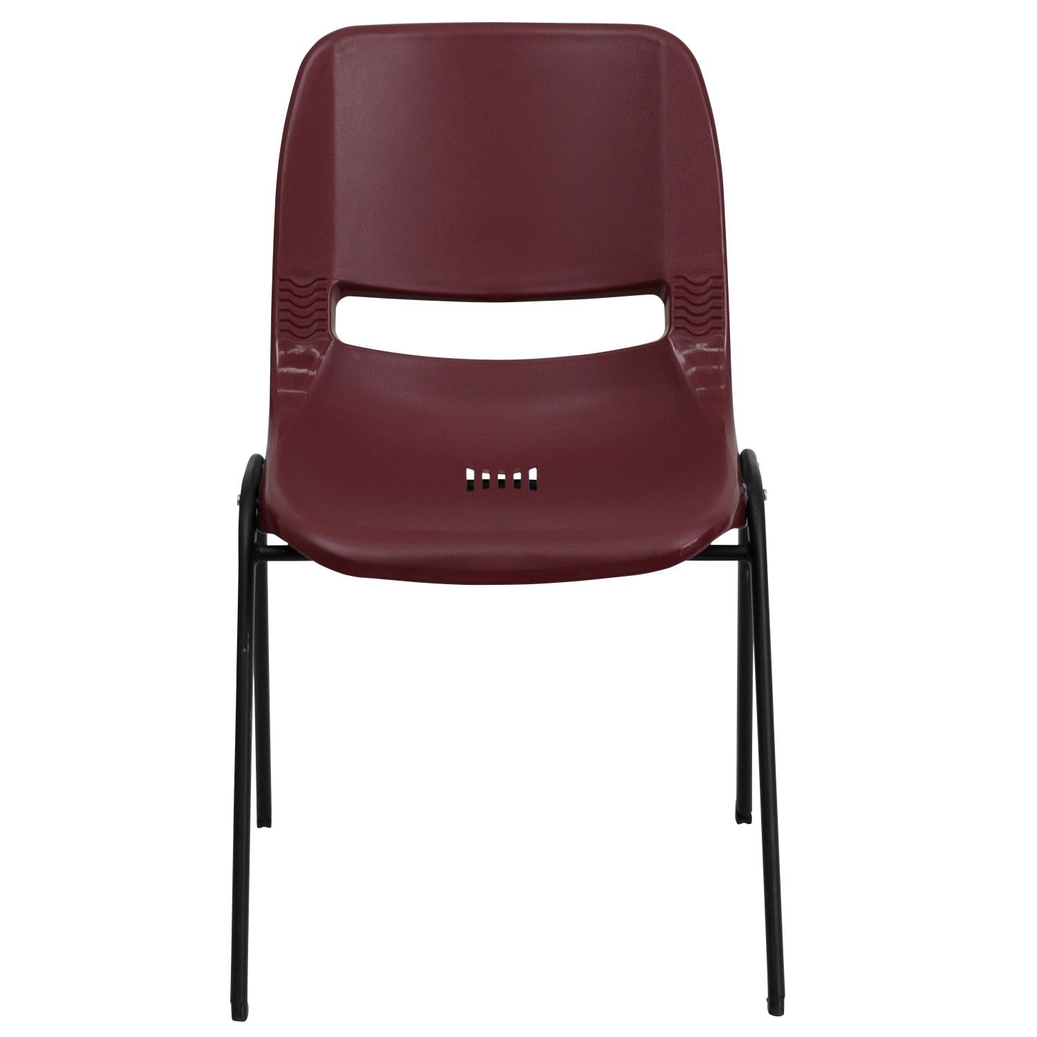 Flash Furniture HERCULES Series Ergonomic Shell Stack Chair BurgundyBlack PopularChairscom