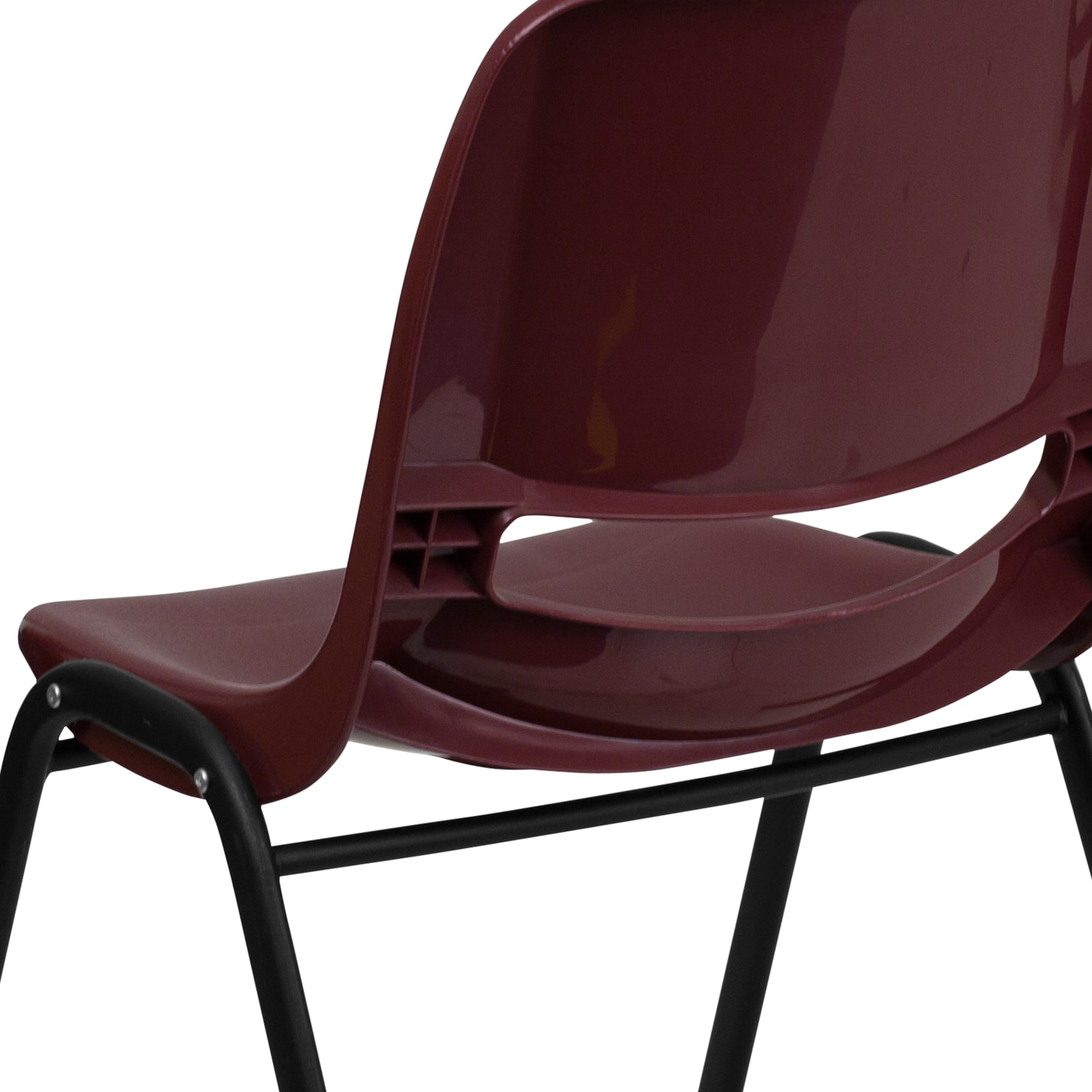 Flash Furniture HERCULES Series Ergonomic Shell Stack Chair BurgundyBlack PopularChairscom