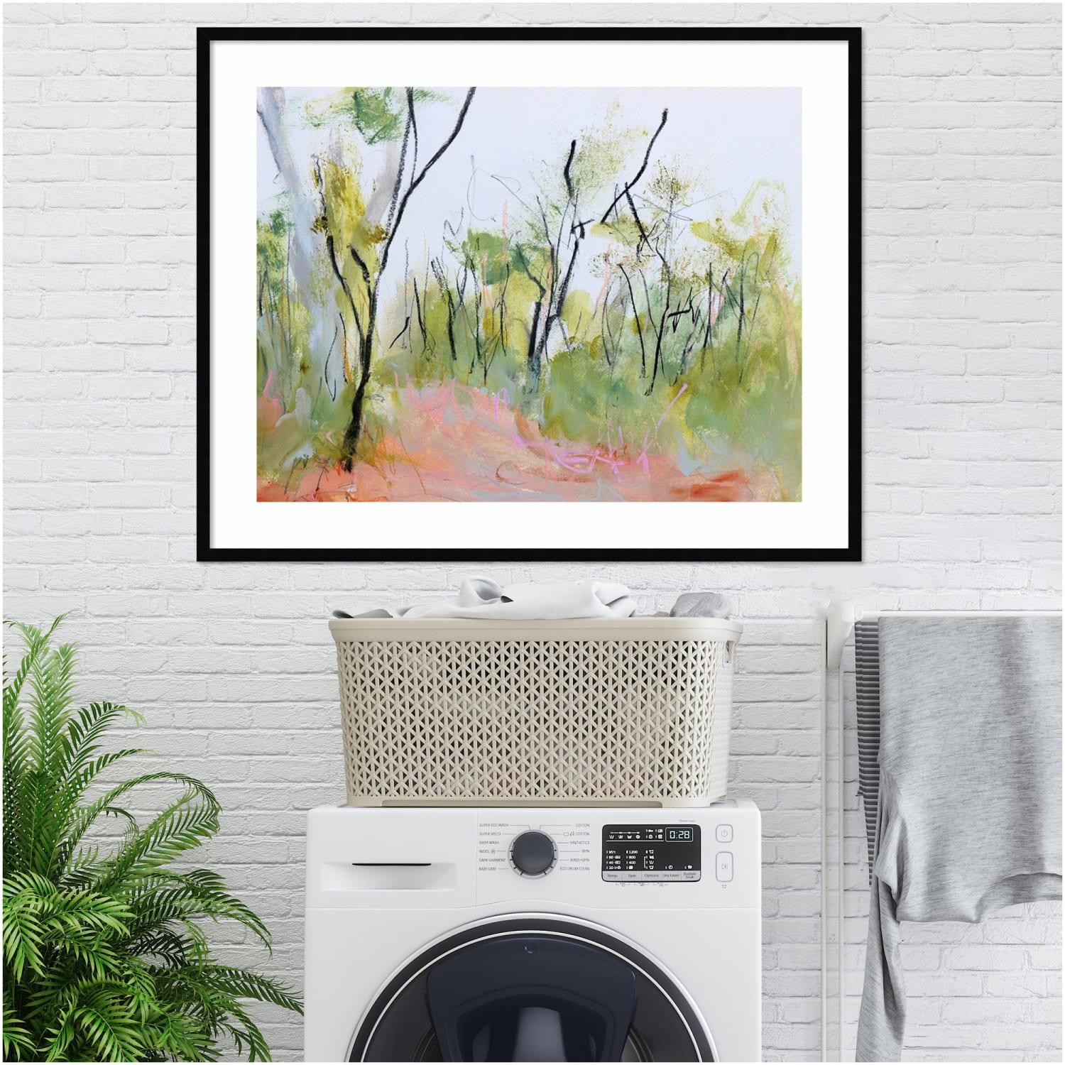 Amanti Art Loop Trail Through Swamp Oak Woodland by Ann Gordon Wood Framed Wall Art Print, 41inW x 33inH, Black - Image 3