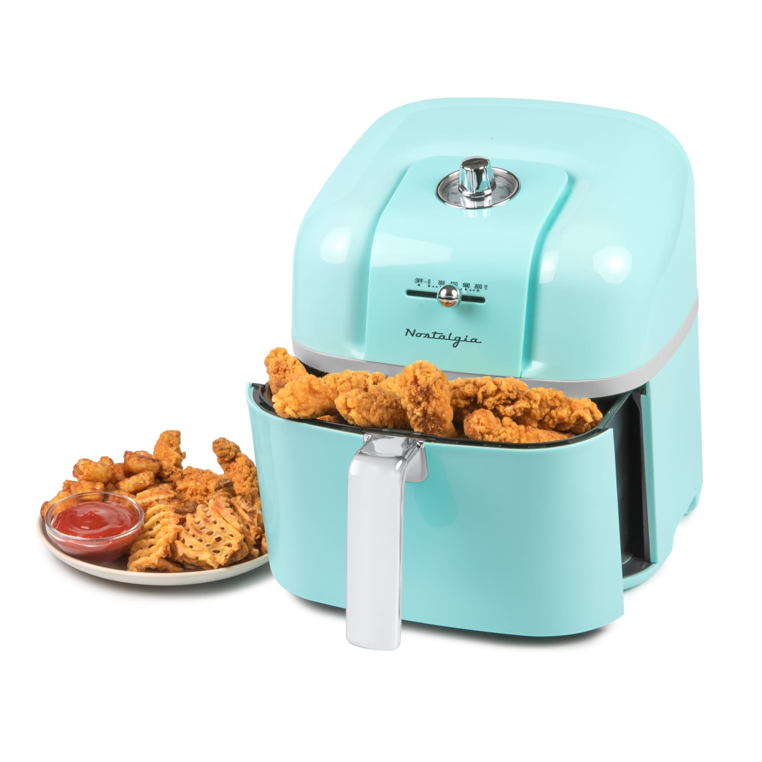 Nostalgia CLAF7AQ Classic Retro 7-Quart Air Fryer, Aqua - Image 3