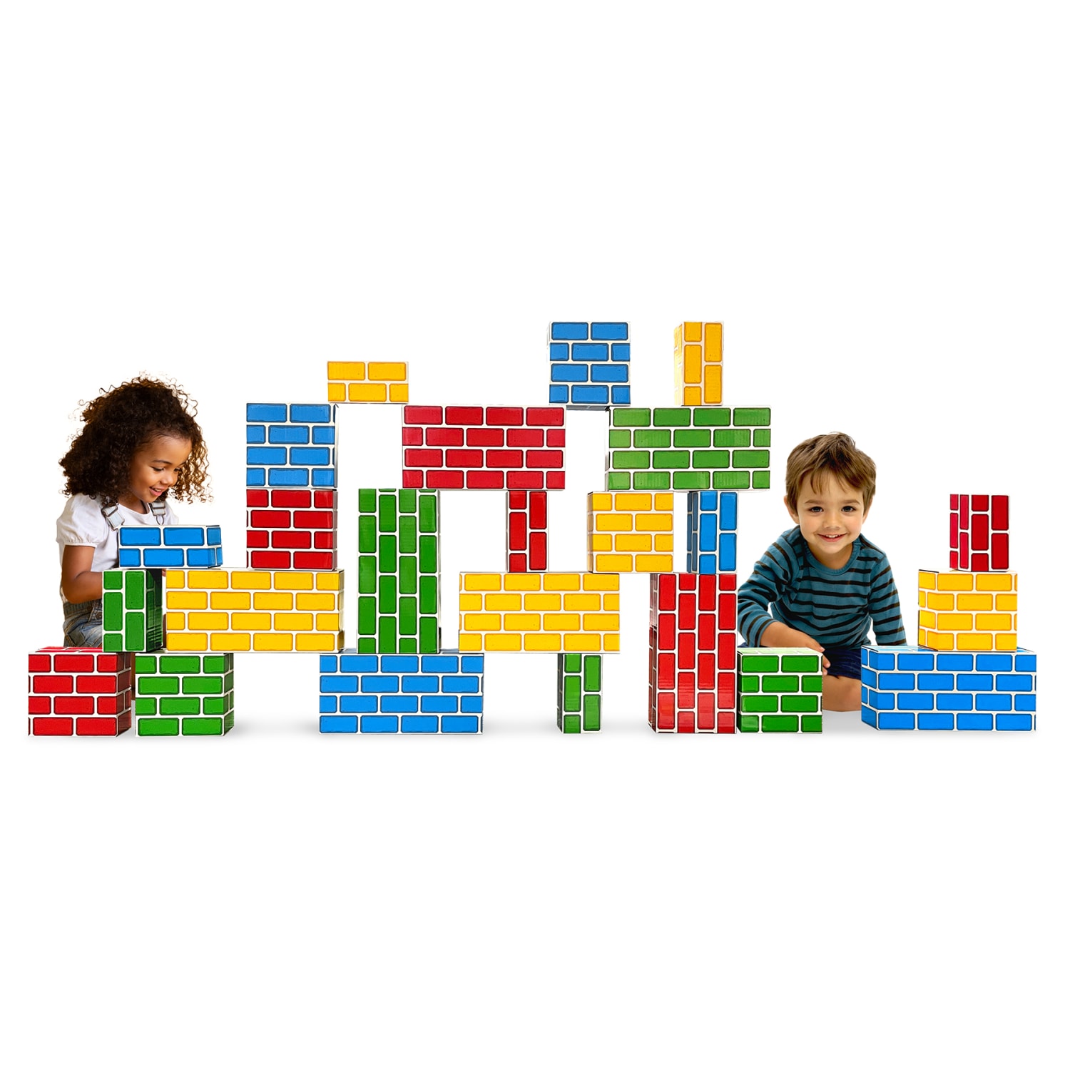 Teacher Created Resources Easy-Stack Cardboard Blocks, Multicolor, Set Of 24 Blocks - Image 4