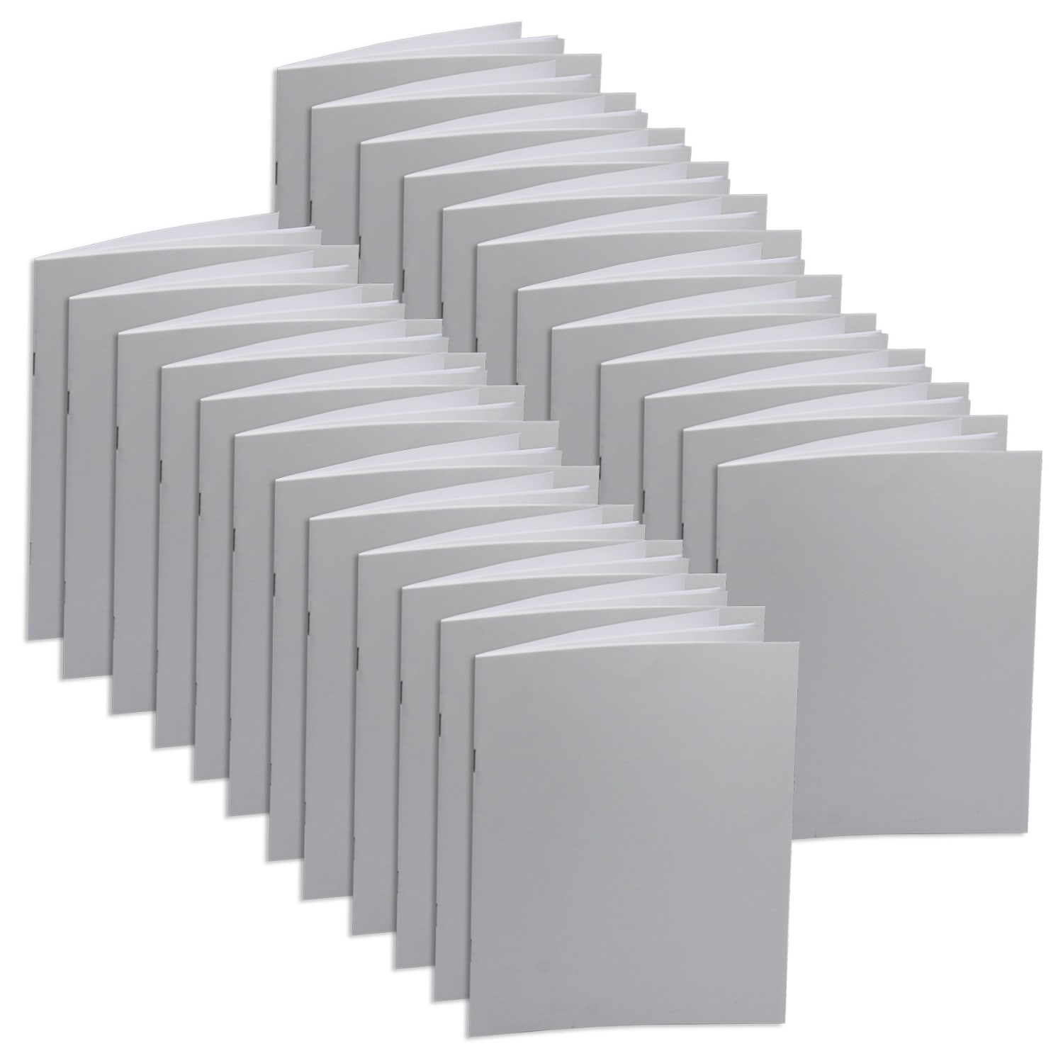 Edupress Blank Books, 8-1/2in x 7in, Single Subject, Unruled, 32 Sheets, White/Black, Pack Of 24 Books