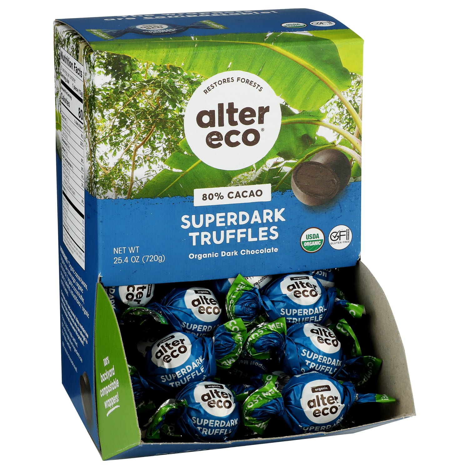 Alter Eco Organic Truffles, Super Dark Chocolate, 0.42 Oz, Total Qty 60 - Image 3
