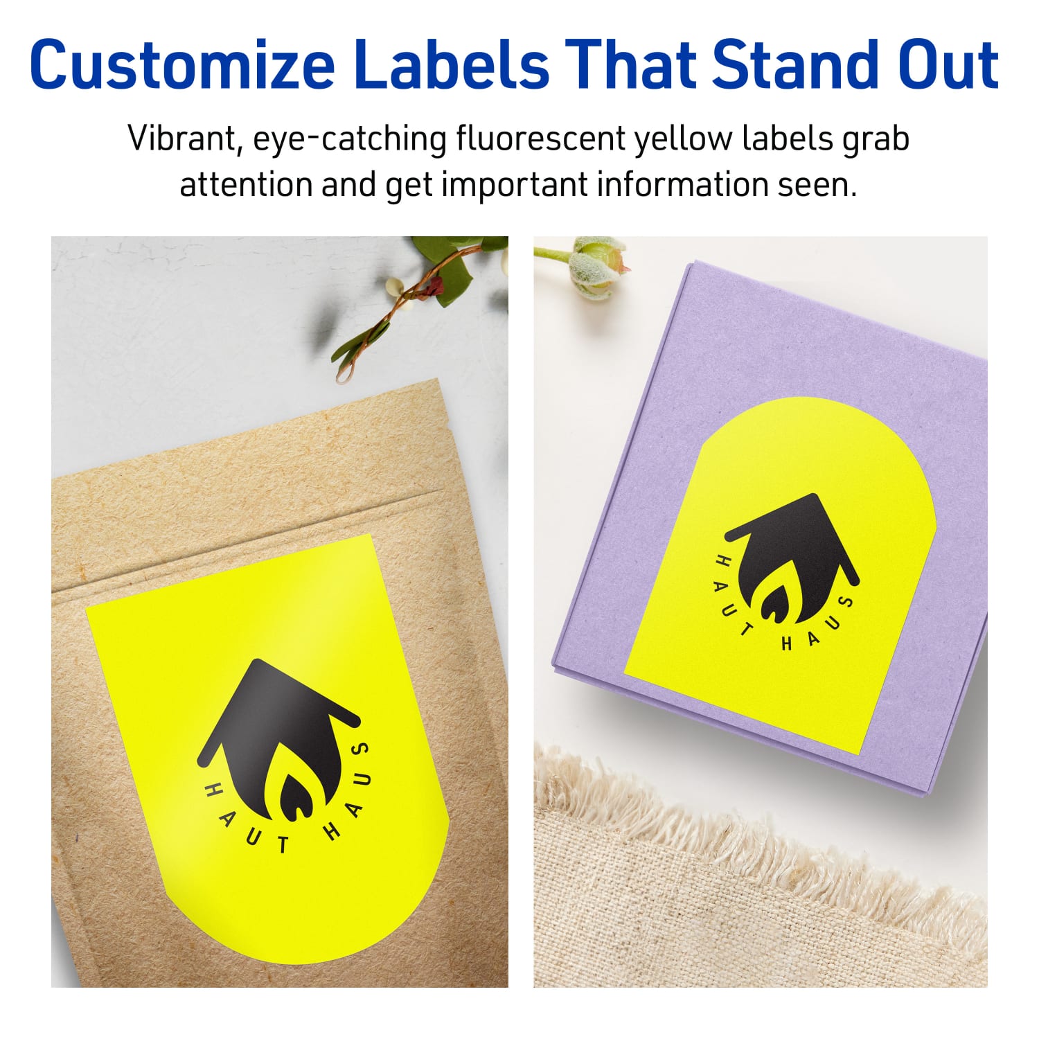 Avery Print-To-The-Edge Labels With Sure Feed Technology, 94600-NYP40, Arched, 4-3/4in x 3-1/2in, Matte Neon Yellow, Pack of 160 - Image 4