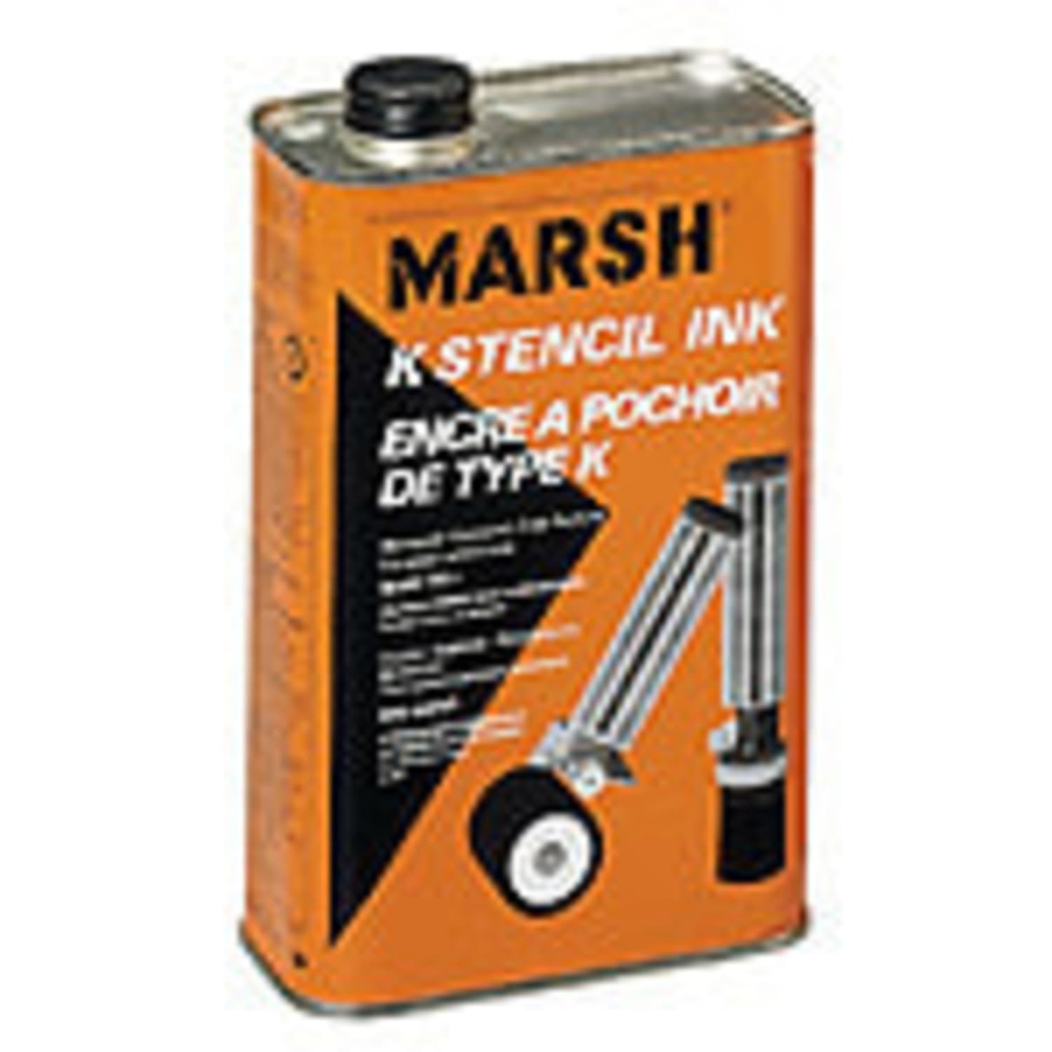 Marsh Black Stencil Ink, Quart