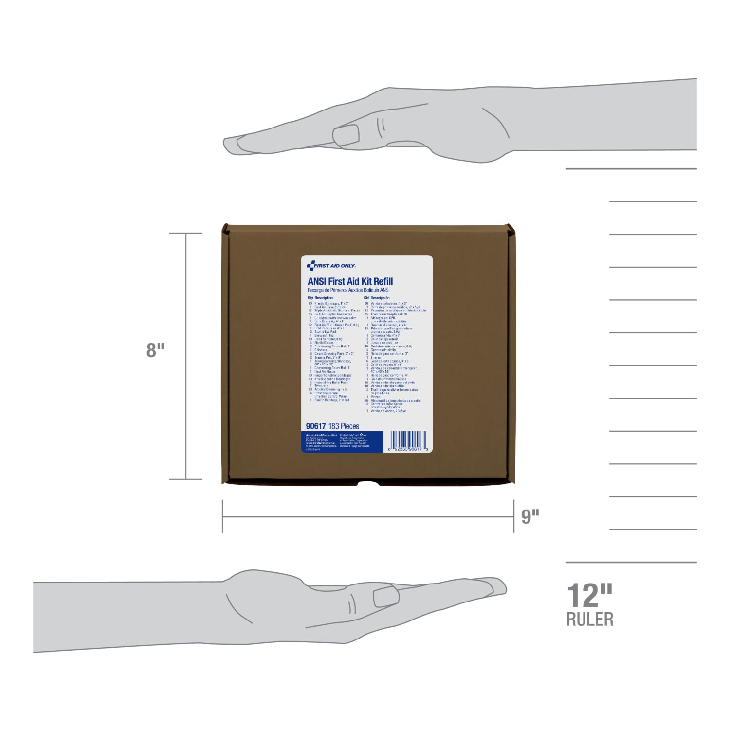 First Aid Only 90639/90564/90565 50-Person First Aid Kit Refill, 183 Pieces - Image 4