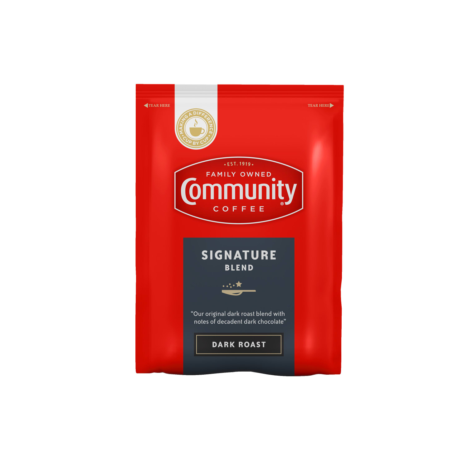 Community Coffee Arabica Single-Serve Coffee Packets, Signature Blend, Carton Of 40 - Image 3