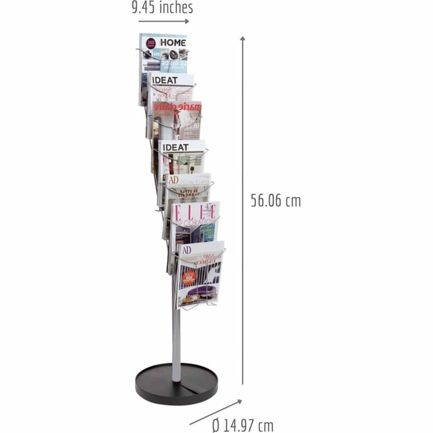 Alba Display Rack - 400 x Sheet, 7 x Document - 7 Compartment(s) - 59.06in Height - Floor - Metal - 1 Each - Image 5