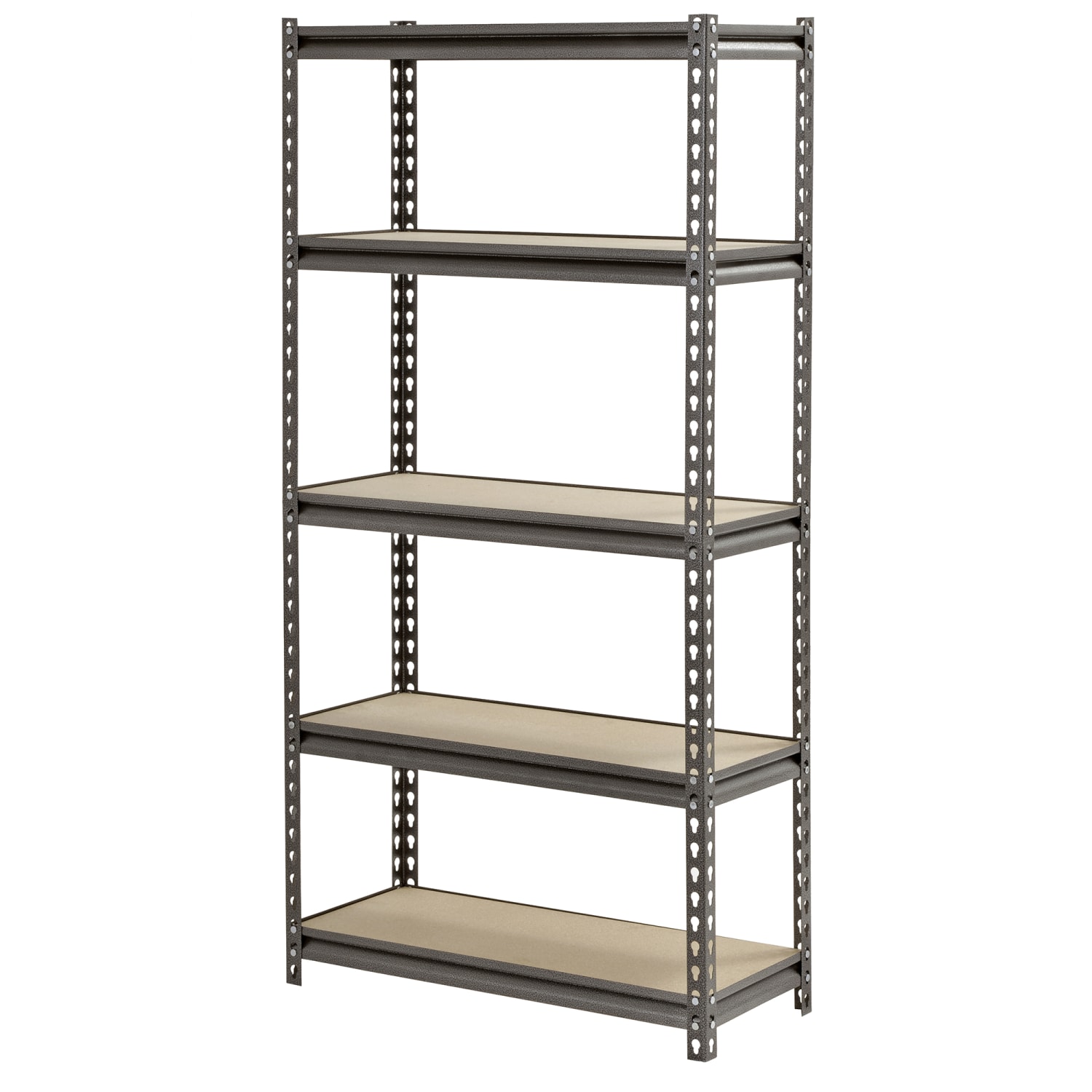 Edsal Muscle Rack Heavy Duty Boltless Steel Shelving Unit, 5-Shelf, 60inH x 30inW x 12inD, Silver - Image 3