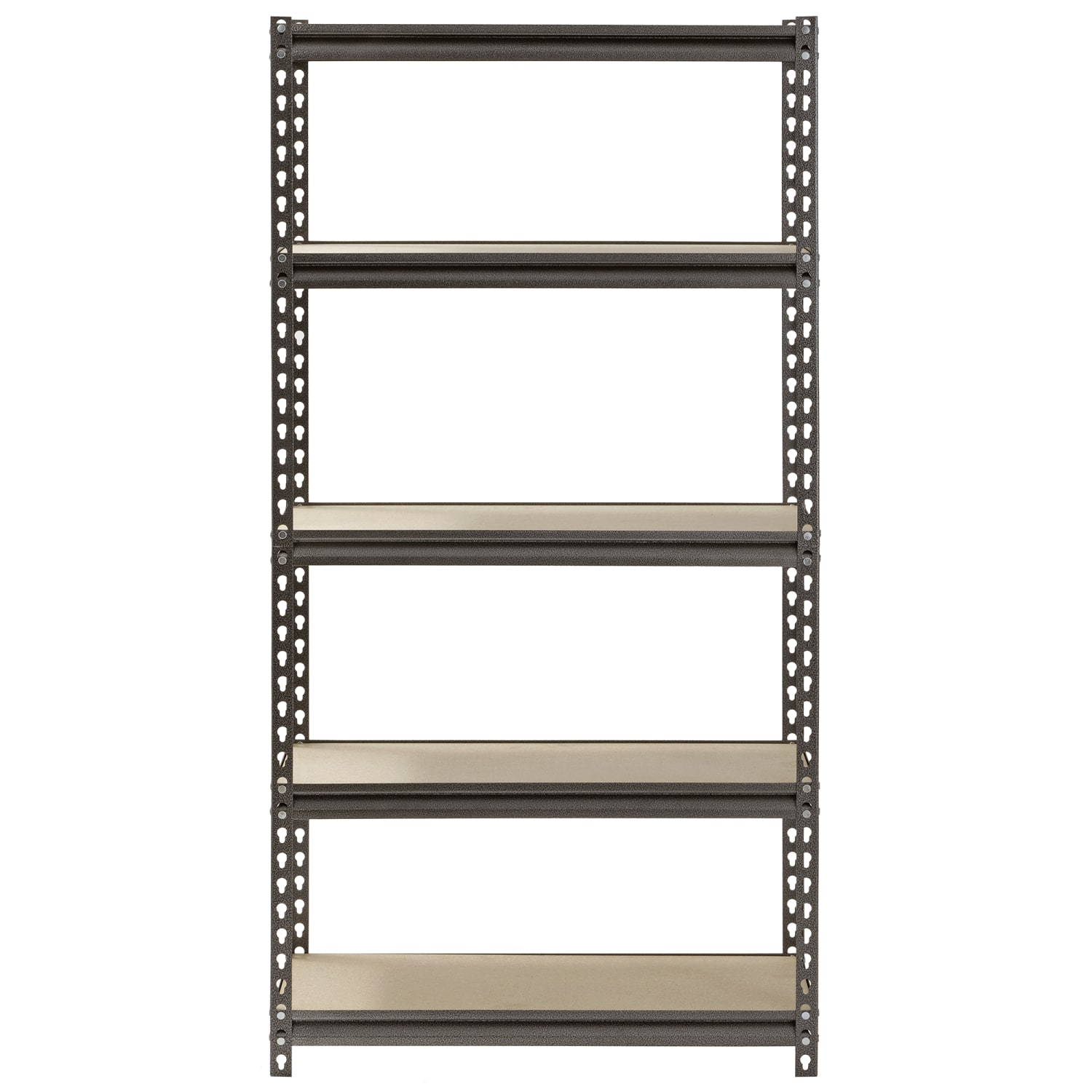 Edsal Muscle Rack Heavy Duty Boltless Steel Shelving Unit, 5-Shelf, 60inH x 30inW x 12inD, Silver - Image 4