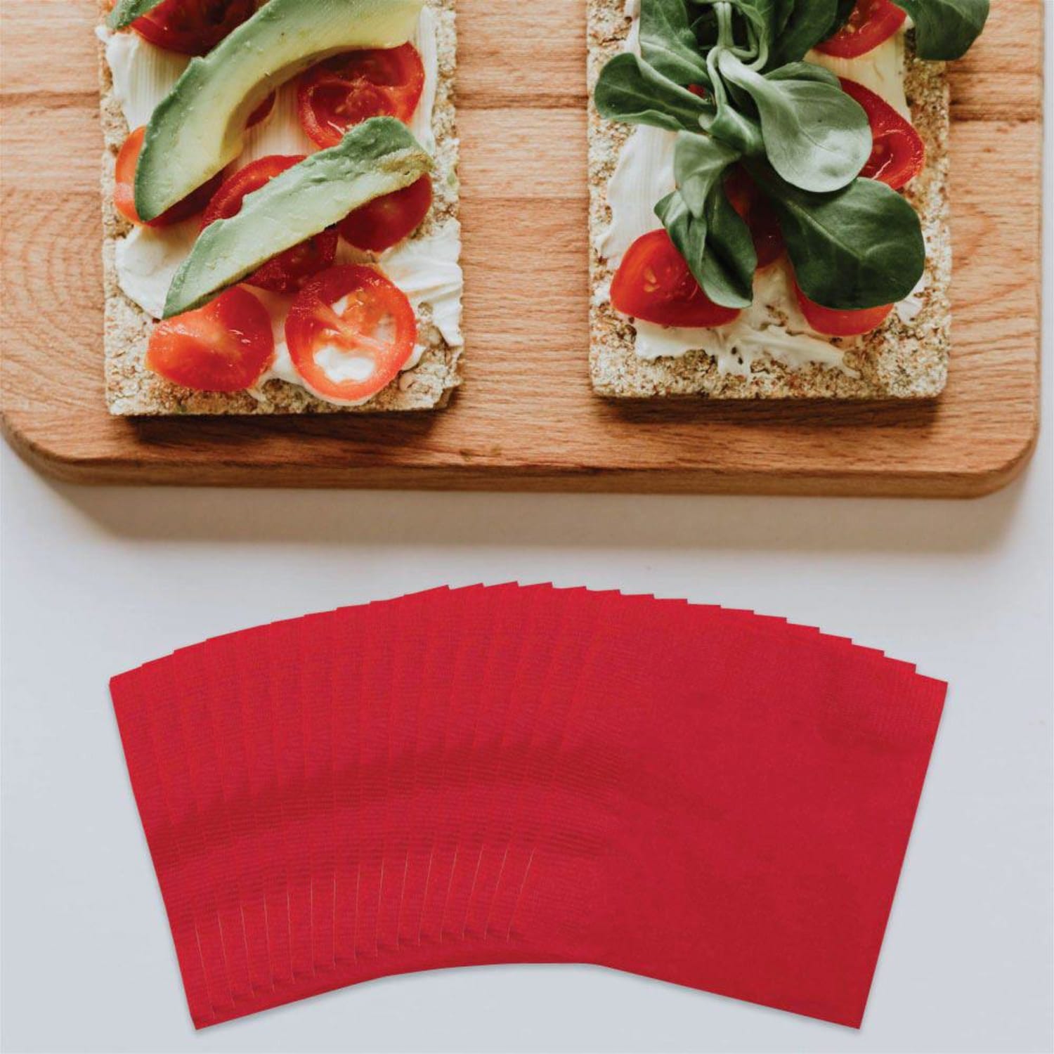 JAM PAPER Medium Lunch Napkins - 6 1/2 x 6 1/2 - Red - 40/Pack - Image 3