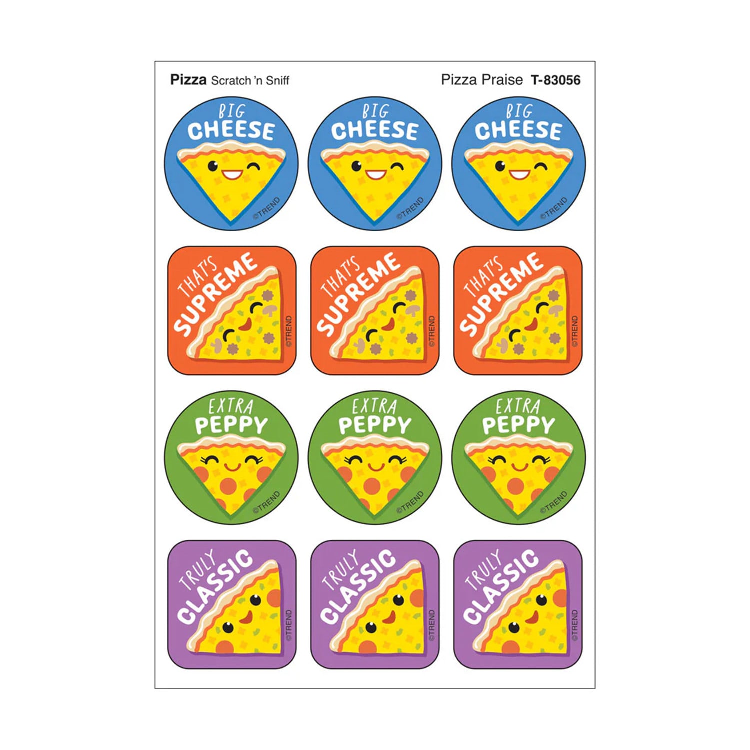 TREND Stinky Stickers, Pizza Praise, Pizza Scent, 48 Per Pack, Set Of 6 Packs - Image 3