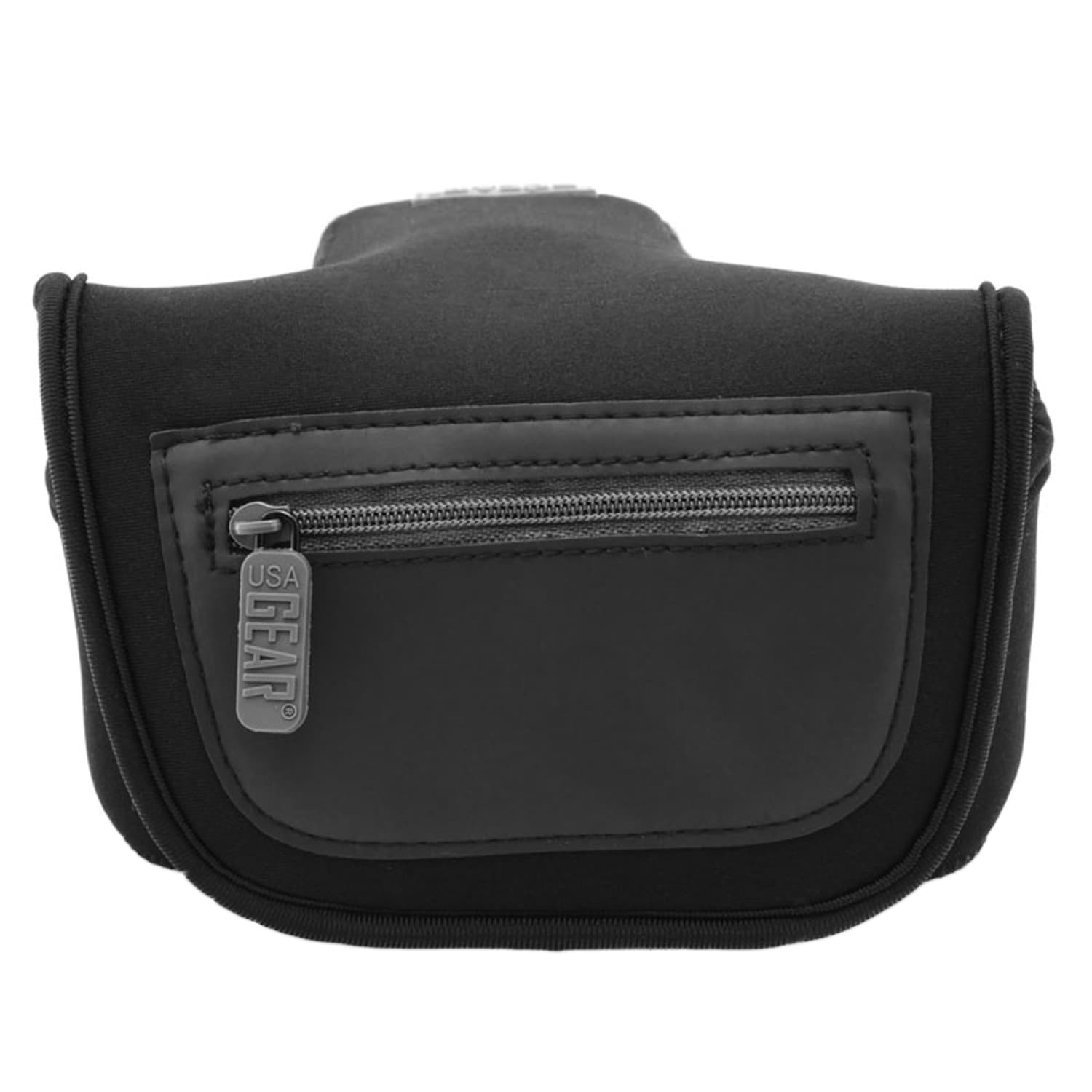 USA Gear FlexARMOR Neoprene Sleeve For Digital SLR Cameras, 6.0inH x 5.75inW x 3.0inD, Black - Image 3