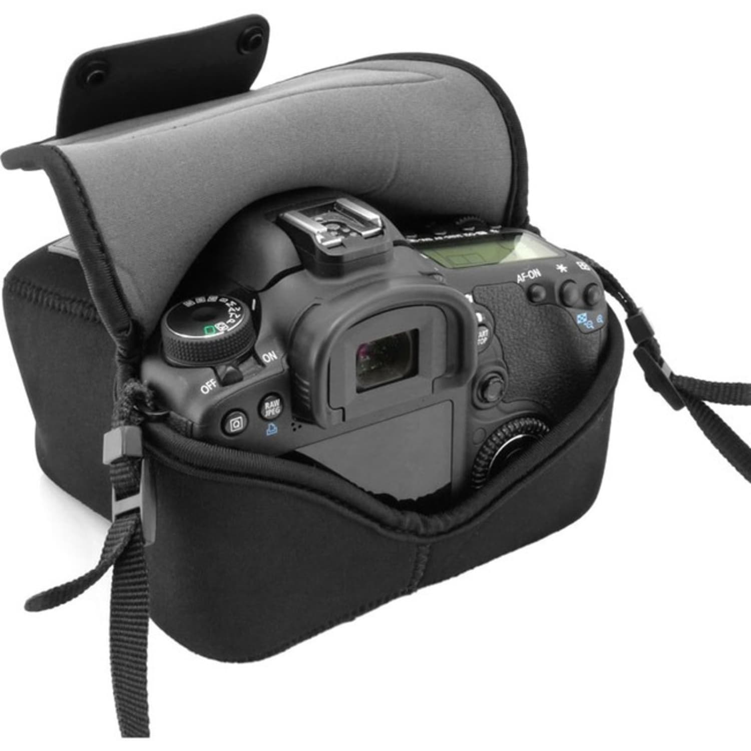 USA Gear FlexARMOR Neoprene Sleeve For Digital SLR Cameras, 6.0inH x 5.75inW x 3.0inD, Black - Image 5