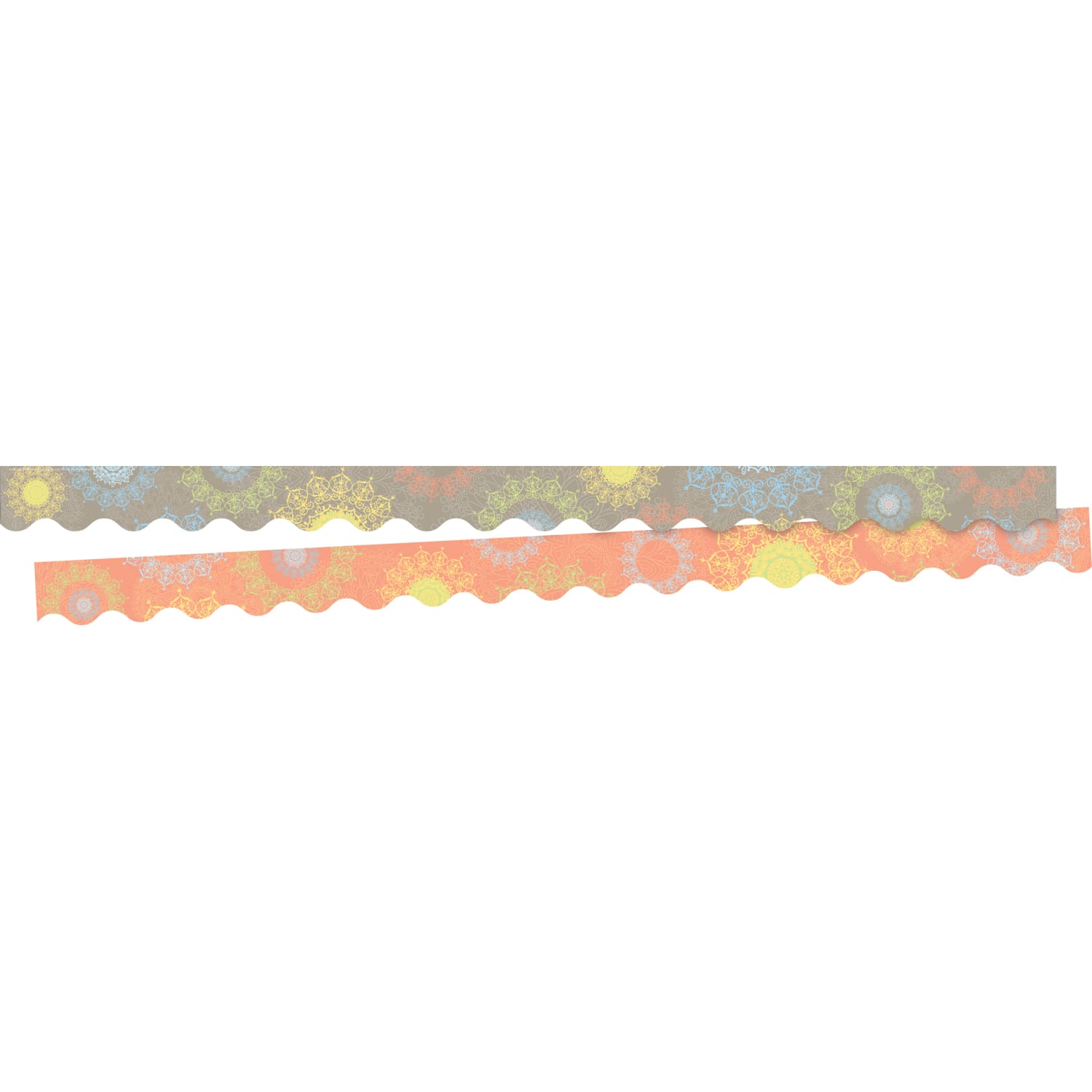 Barker Creek Double-Sided Scalloped Borders, 2-1/4in x 36in, Mandala, 13 Strips Per Pack, Set Of 3 Packs - Image 5