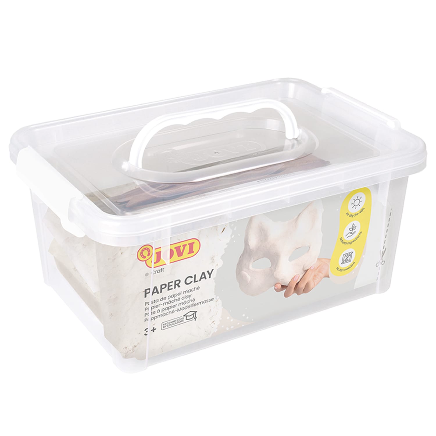 Jovi Paper Clay School Pack, 3 Bars 1.5lb & 20 Spatulas - Image 3