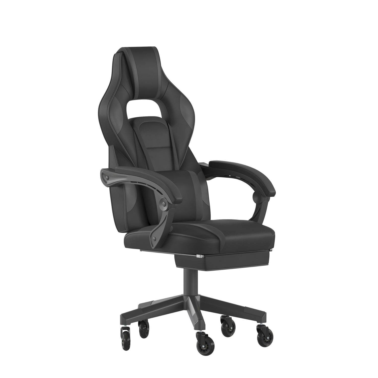 Flash Furniture X40 Ergonomic Faux Leather Racing Computer Gaming Chair, Black/Gray - Image 3